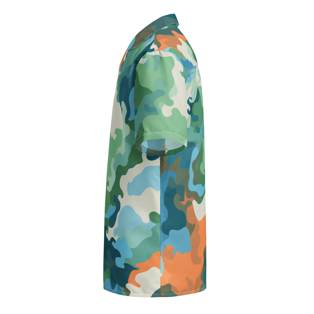 Subtle Gaming Camo Button - Down Shirt | Geek Dad Fashion - Caster Coast