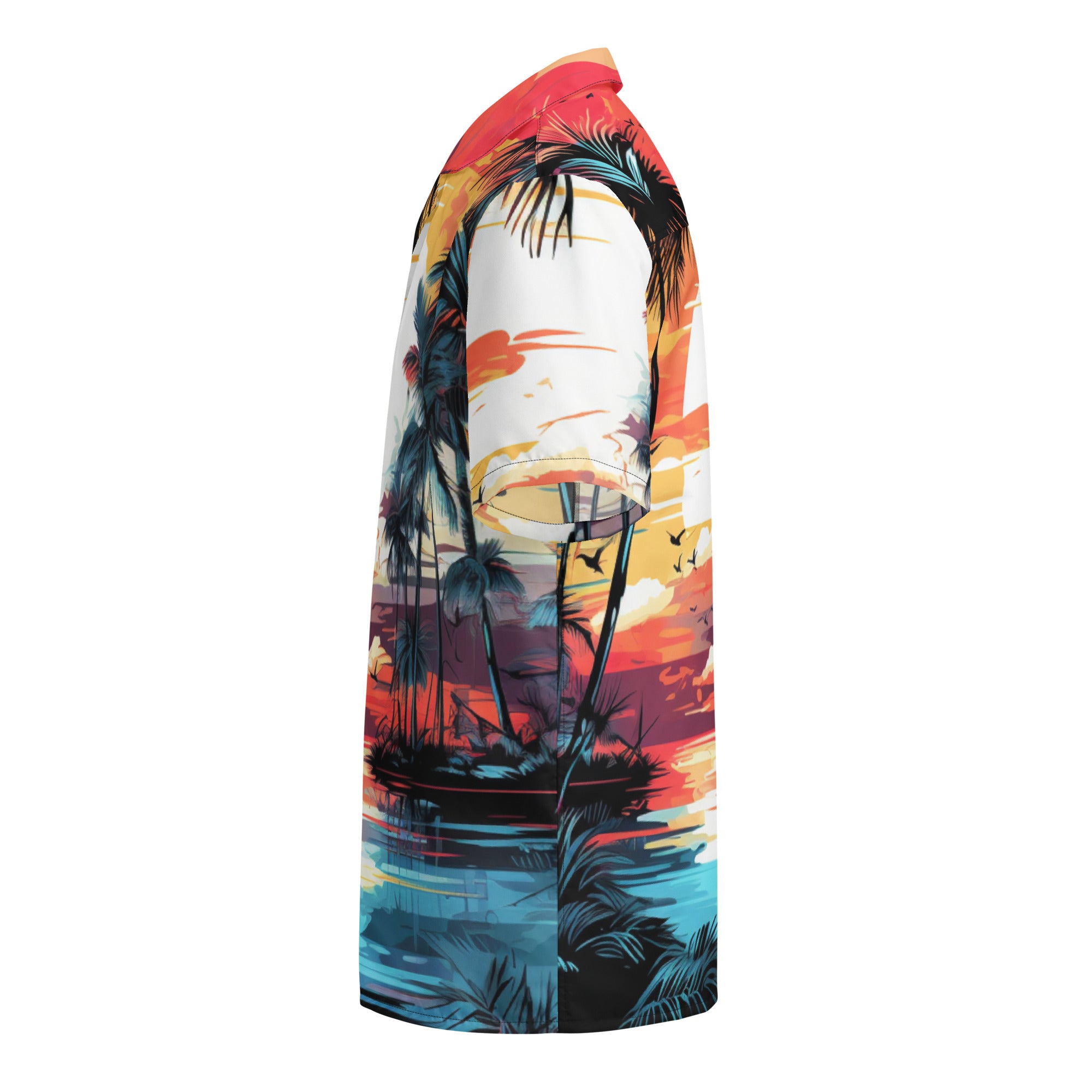 Beach Sunset Button - Up Shirt | Tropical Summer Shirt - Caster Coast