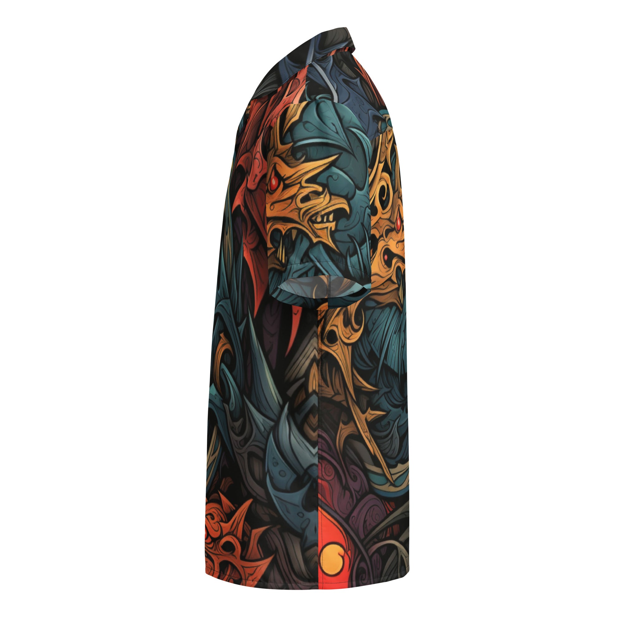 The Dragon Lord Button - Up Shirt | Fantasy Dragon Shirt - Caster Coast