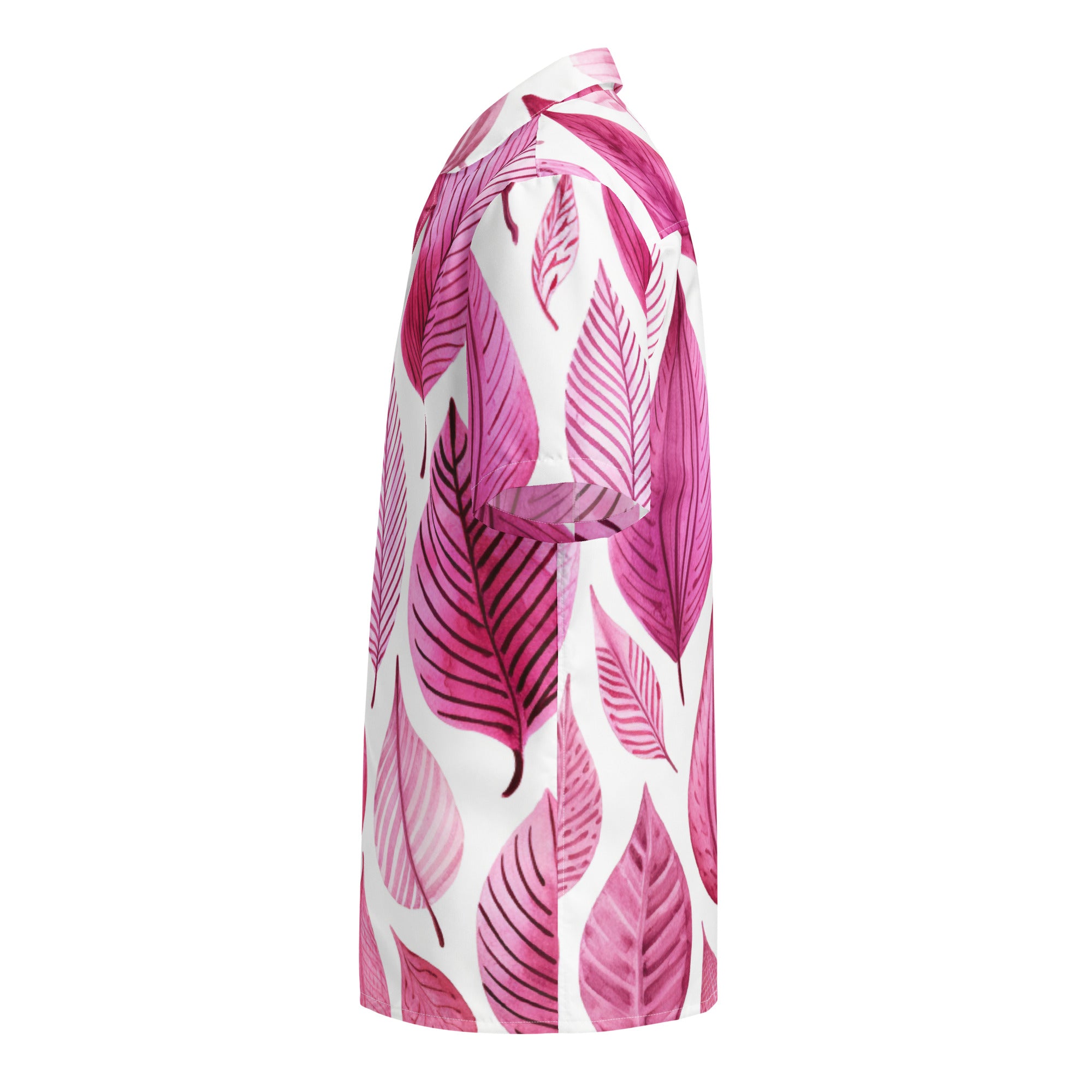 Pink Palm Button - Up Shirt | UPF50+ Summer Shirt - Caster Coast