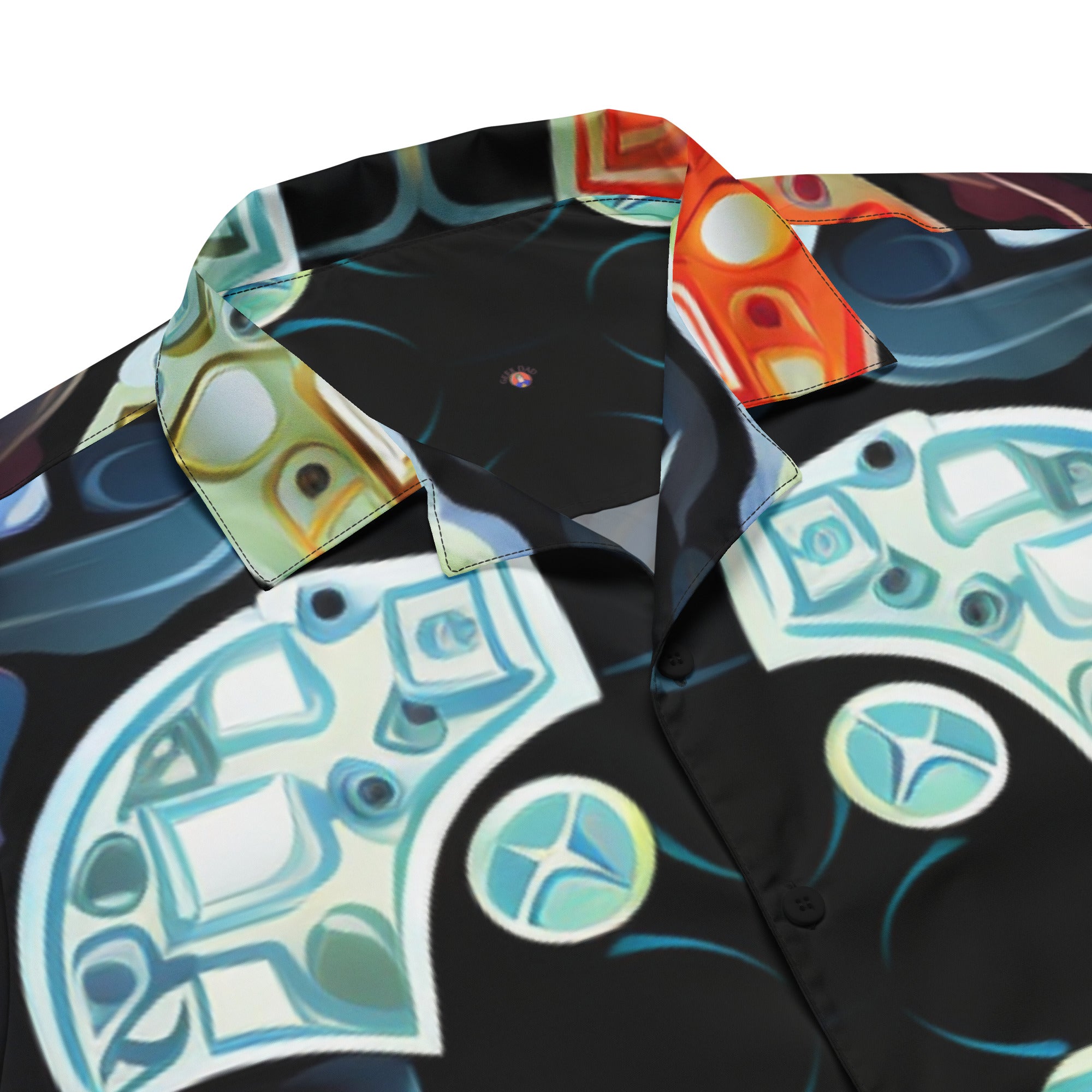 Abstract Gamer Button - Up Shirt | Gaming Art Shirt - Caster Coast