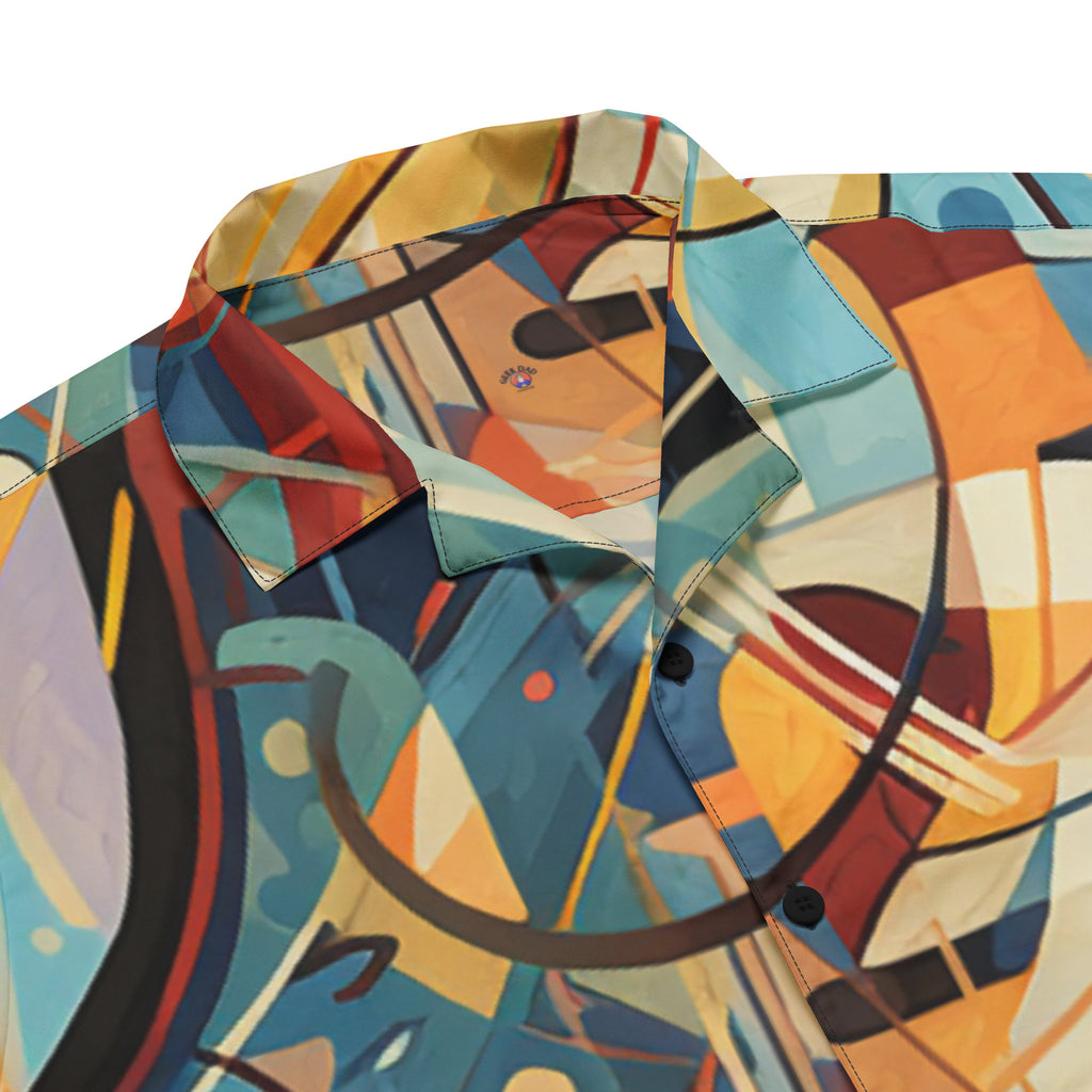The Cubist Curveball Button - Up | Artistic Baseball Shirt for Geek Dads - Caster Coast