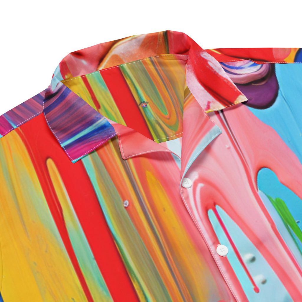 Dripping Paint Unisex button shirt - Caster Coast
