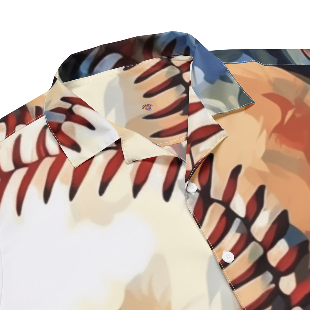 Be the Baseball Button - Up Shirt | Sports Geek Dad Shirt - Caster Coast