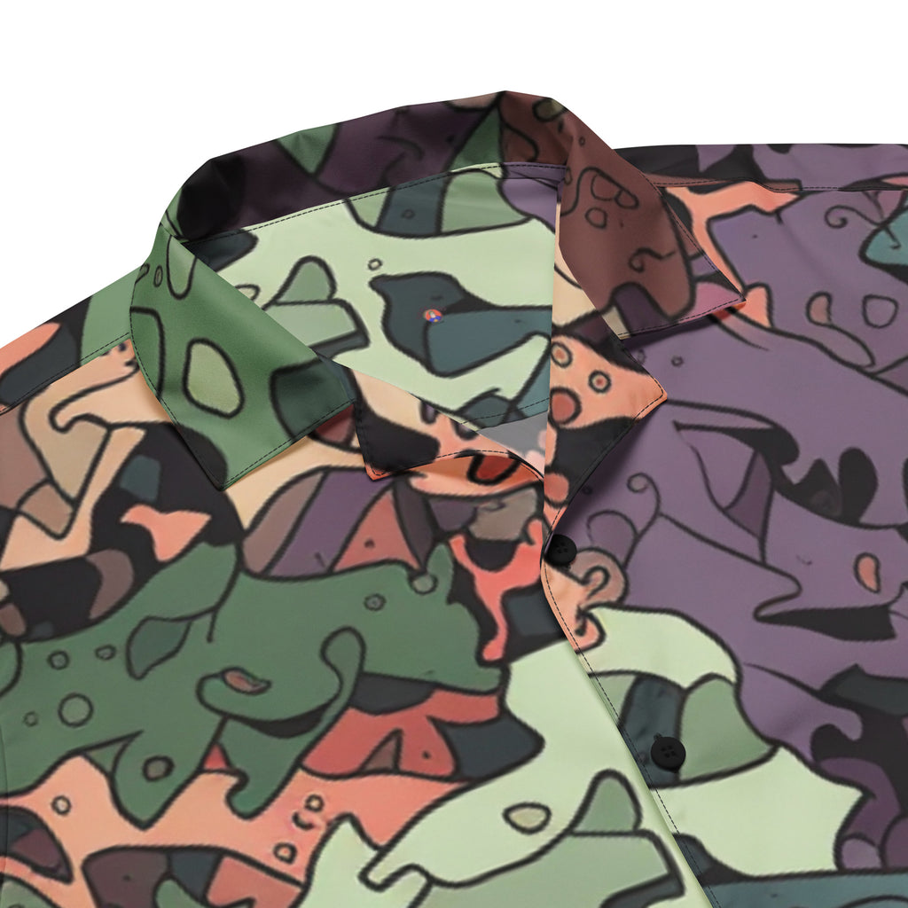 Dragon Camo Button - Up Shirt | Fantasy Camo Shirt - Caster Coast