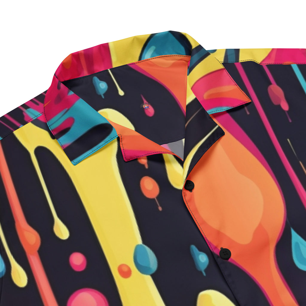 Splatterpaint Fun Button - Up | Colorful Art Shirt | Caster Coast - Caster Coast