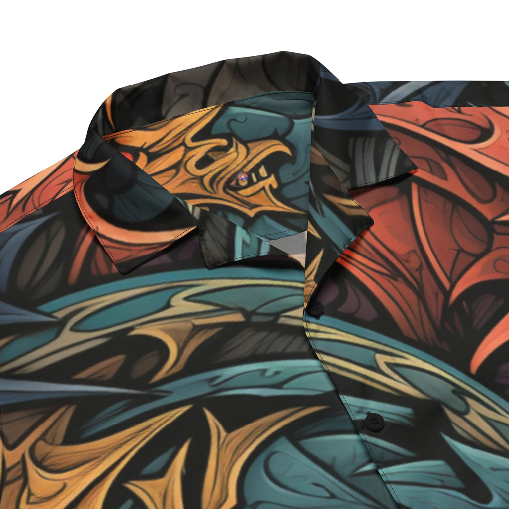 The Dragon Lord Button - Up Shirt | Fantasy Dragon Shirt - Caster Coast