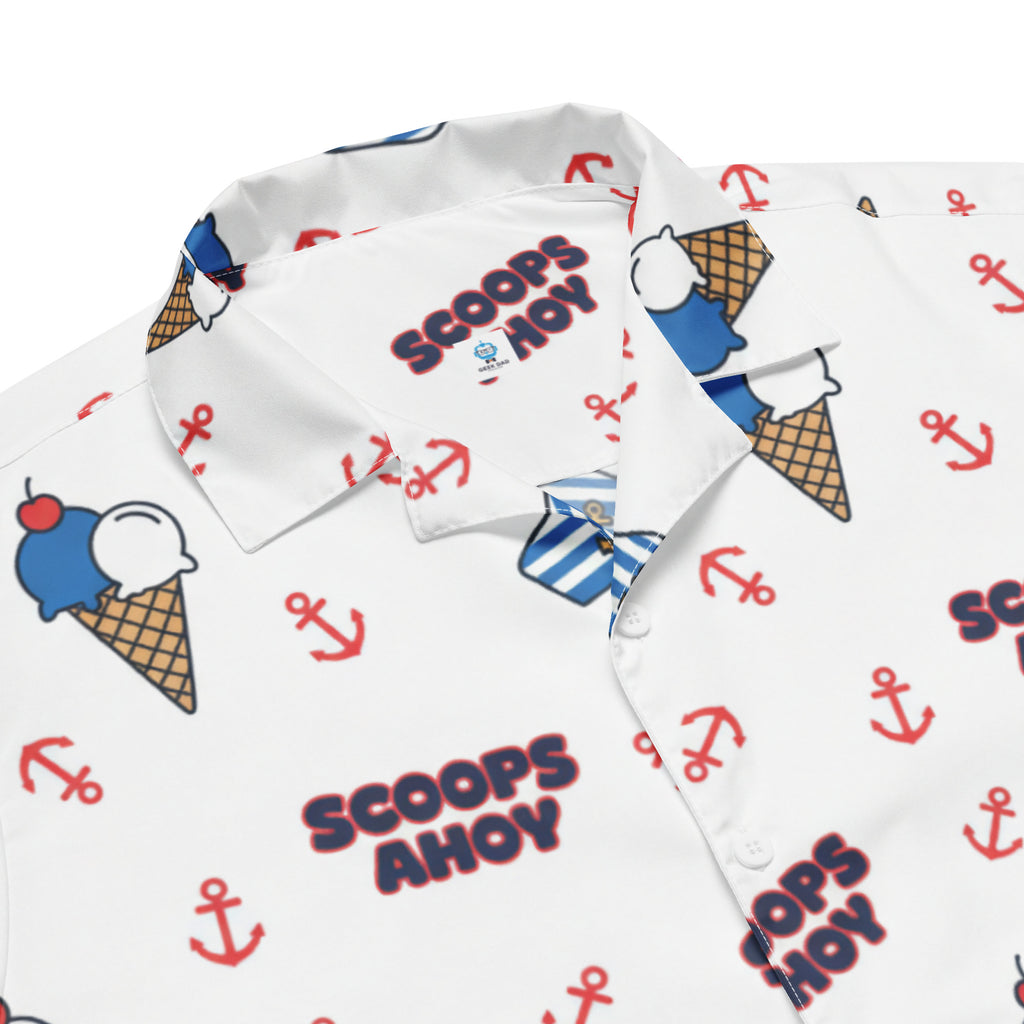 Scoops Ahoy Uniform Button - Up | Stranger Things Inspired Hawkins Shirt - Caster Coast