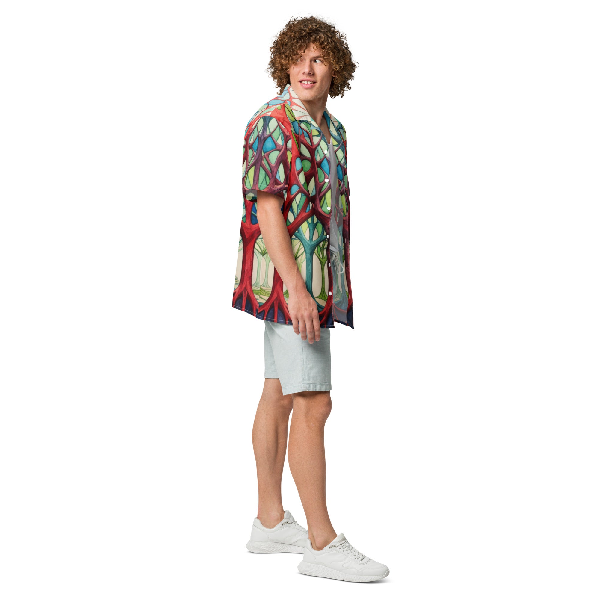Forest of Colors Button - Up Shirt | Colorful Nature Shirt - Caster Coast