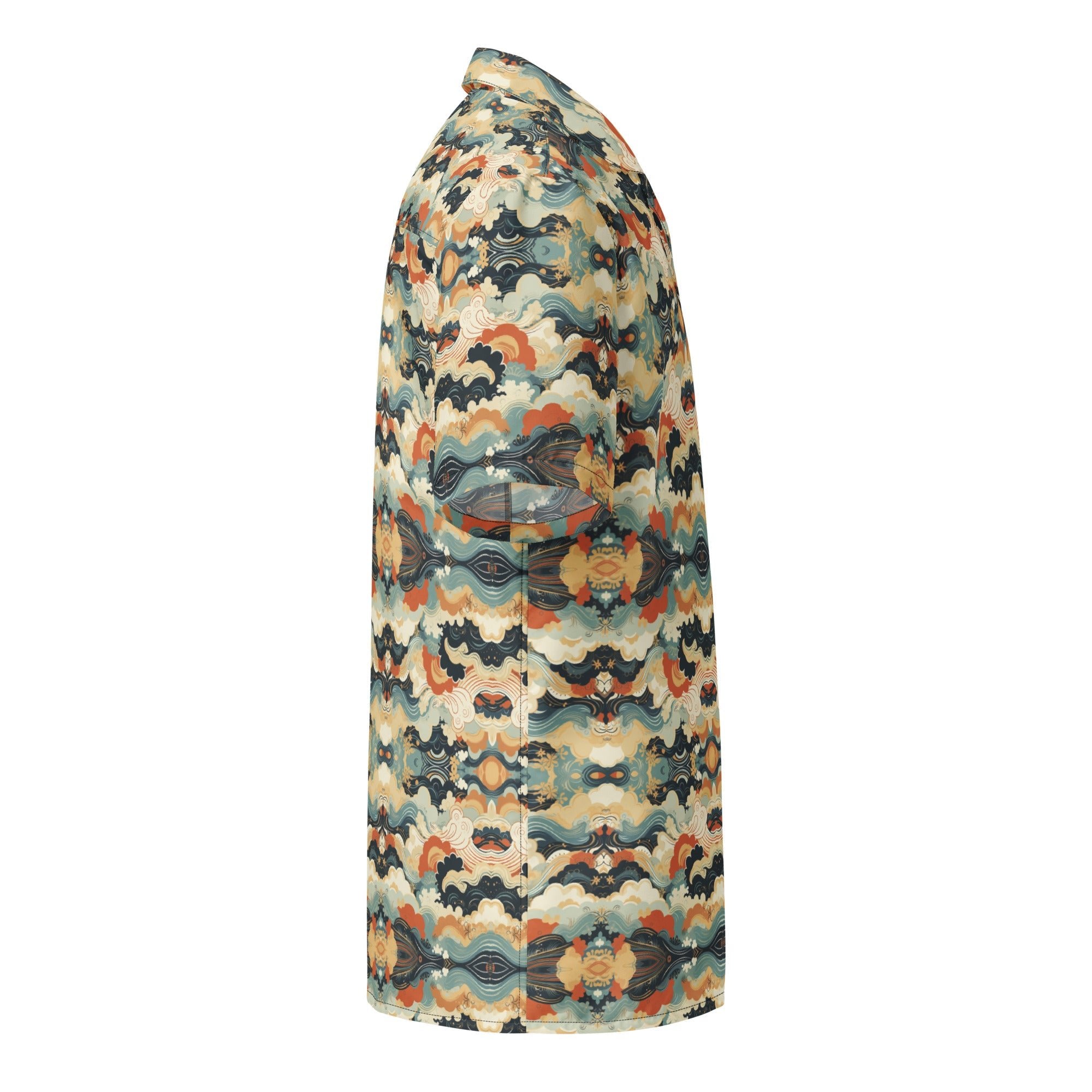 Cloud Wave Button - Up Shirt | Sky & Clouds Shirt - Caster Coast