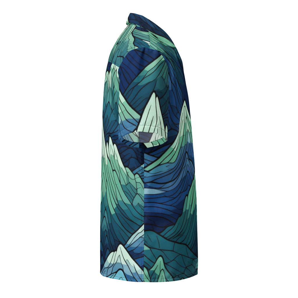 Fantasy Mountains Button - Up Shirt | Epic Landscape Shirt - Caster Coast