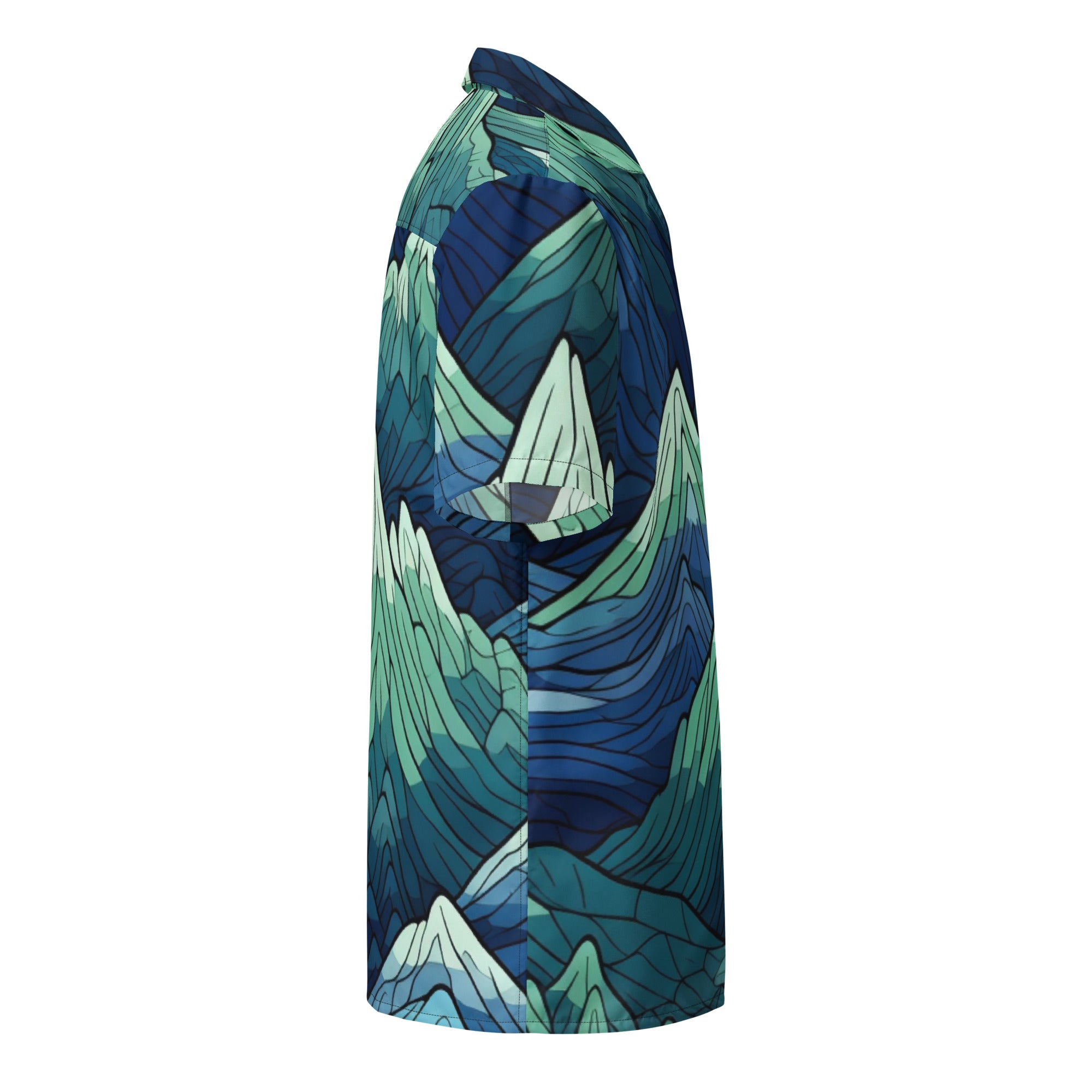 Fantasy Mountains Button - Up Shirt | Epic Landscape Shirt - Caster Coast