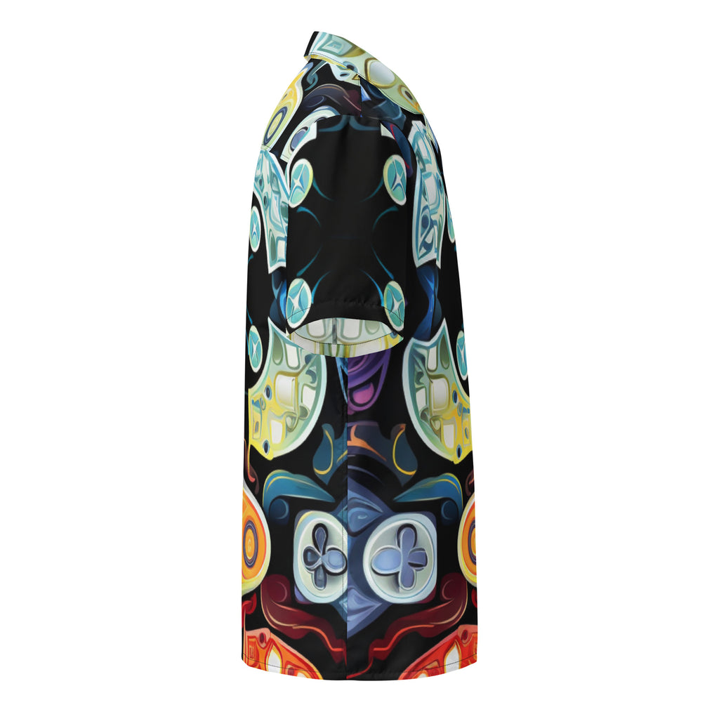 Abstract Gamer Button - Up Shirt | Gaming Art Shirt - Caster Coast