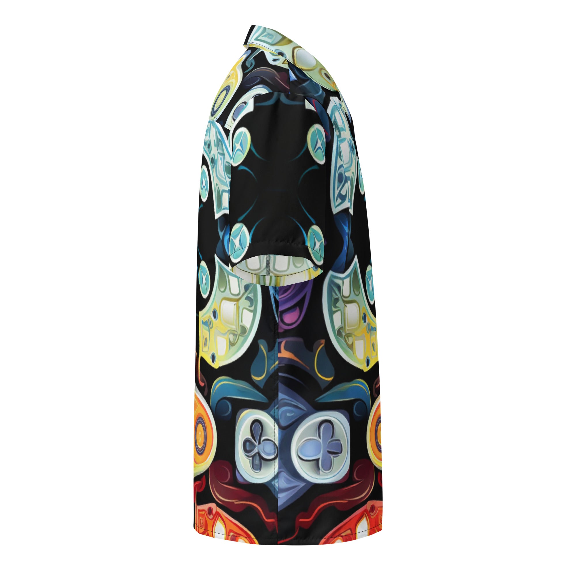 Abstract Gamer Button - Up Shirt | Gaming Art Shirt - Caster Coast