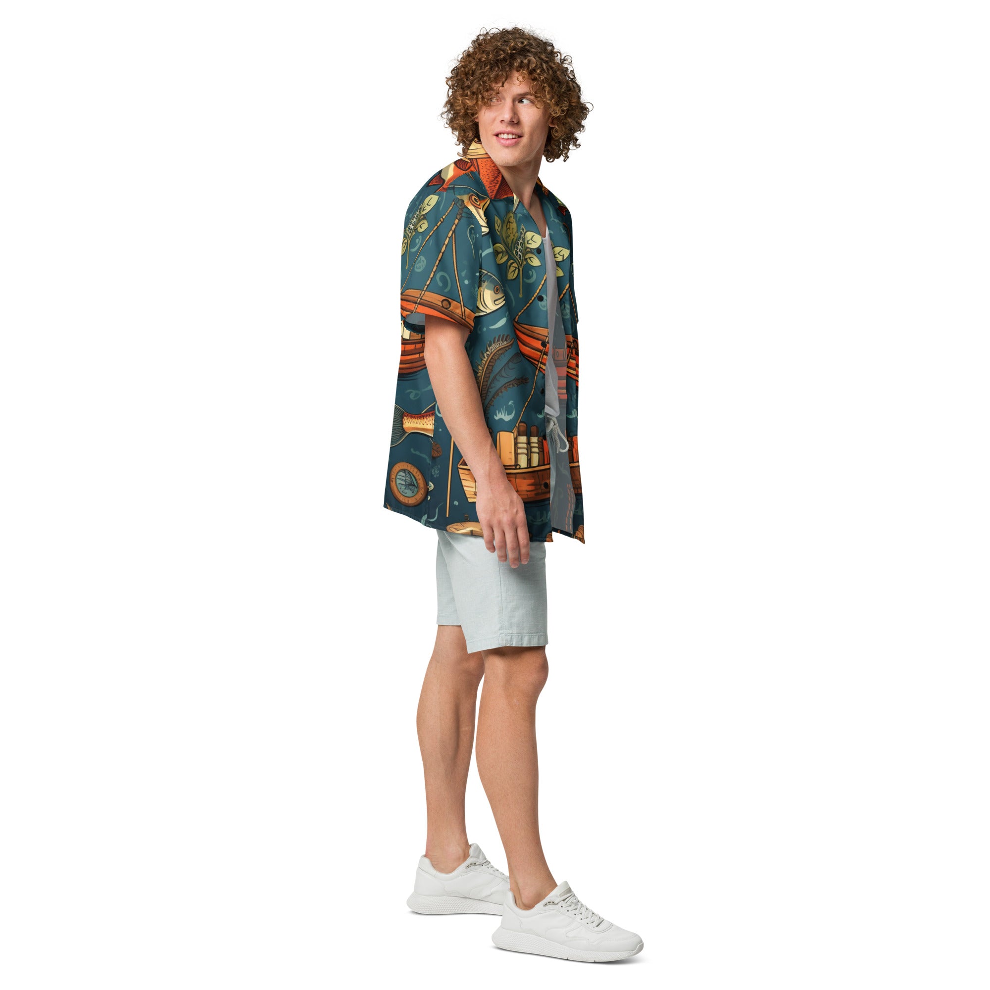 Gone Fishing Button - Up Shirt | Fishing Dad Shirt - Caster Coast