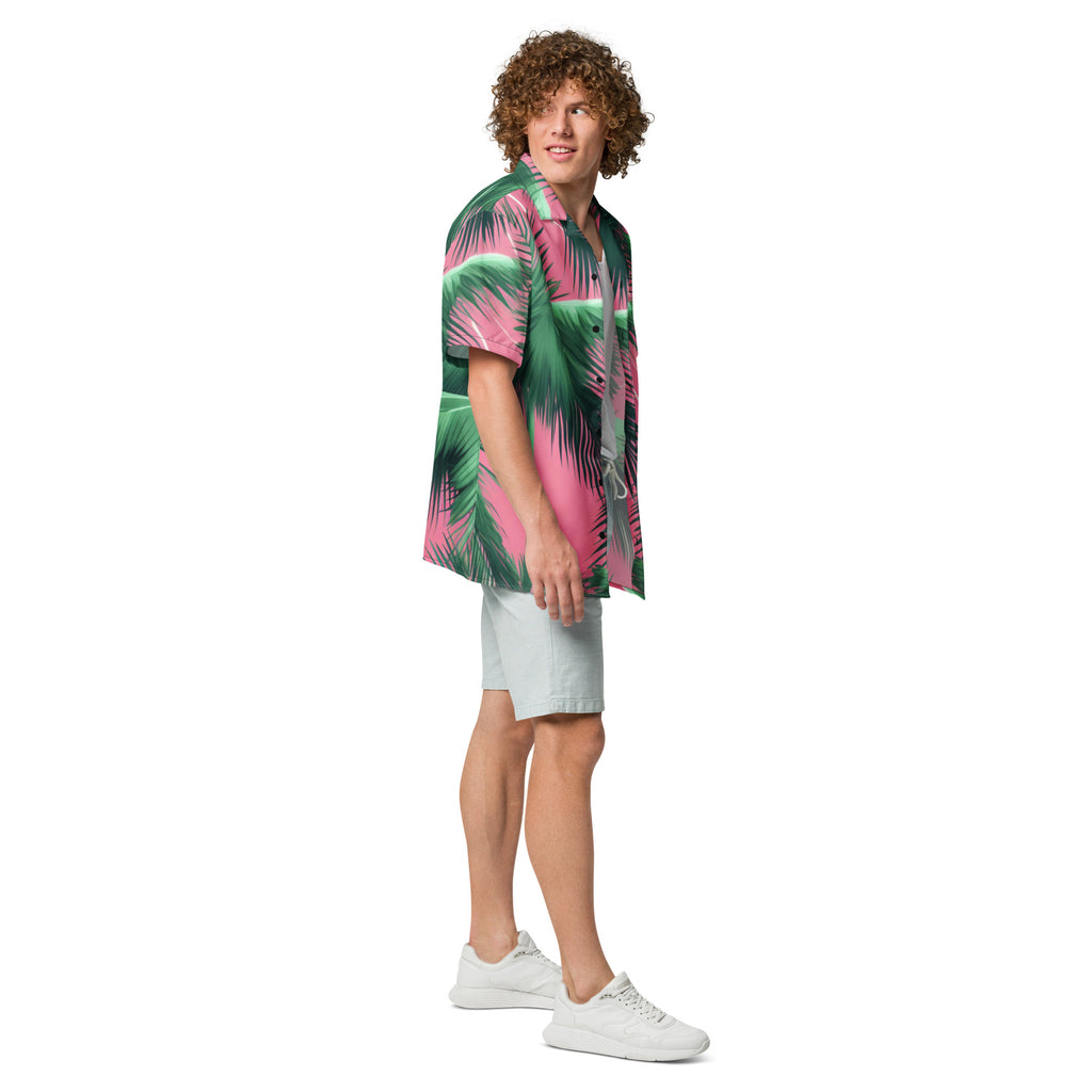 Pink Tropics Button - Up Shirt | Tropical Summer Shirt - Caster Coast
