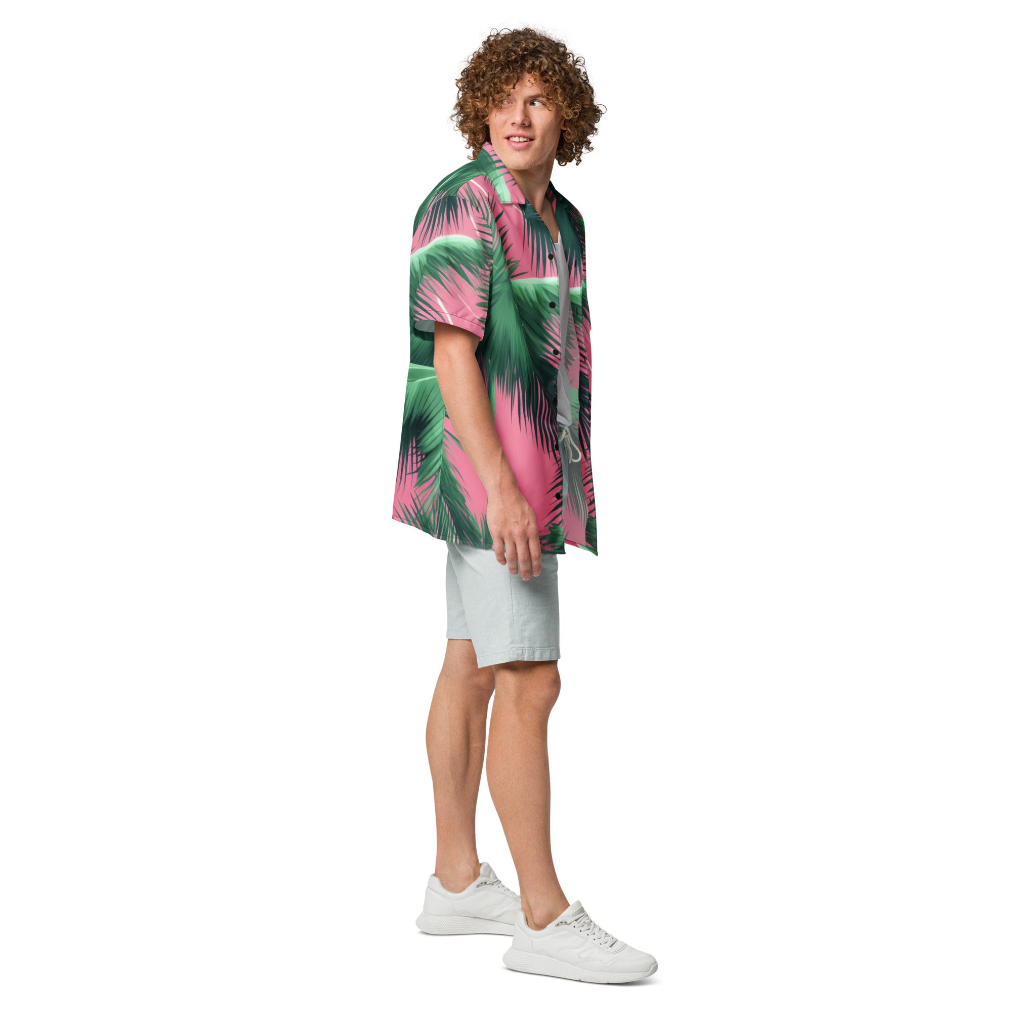 Pink Tropics Button - Up Shirt | Tropical Summer Shirt - Caster Coast