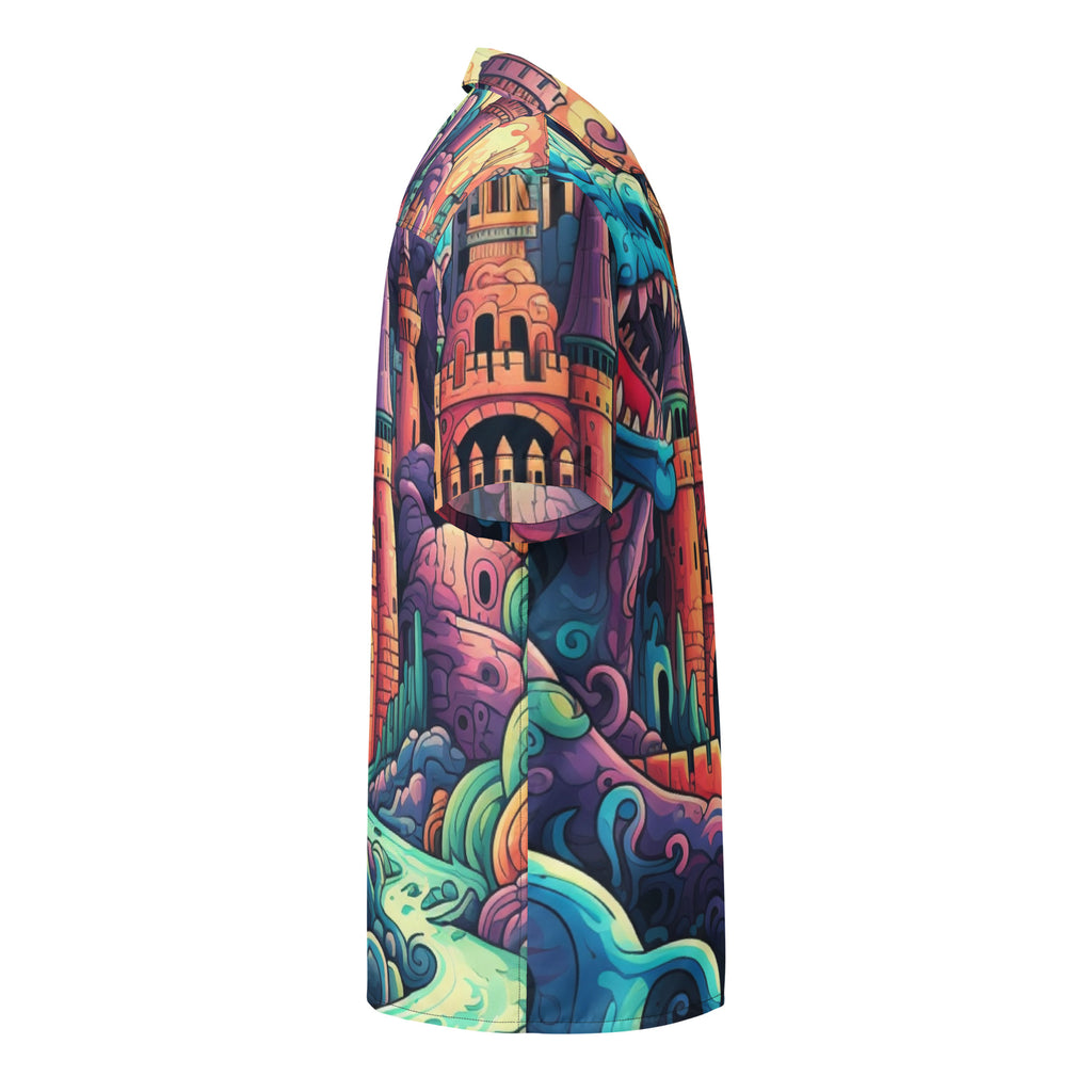 Dragon Attack Button - Up | Fantasy Dragon Shirt | Caster Coast - Caster Coast
