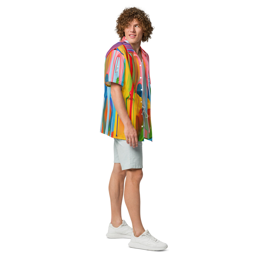 Dripping Paint Unisex button shirt - Caster Coast