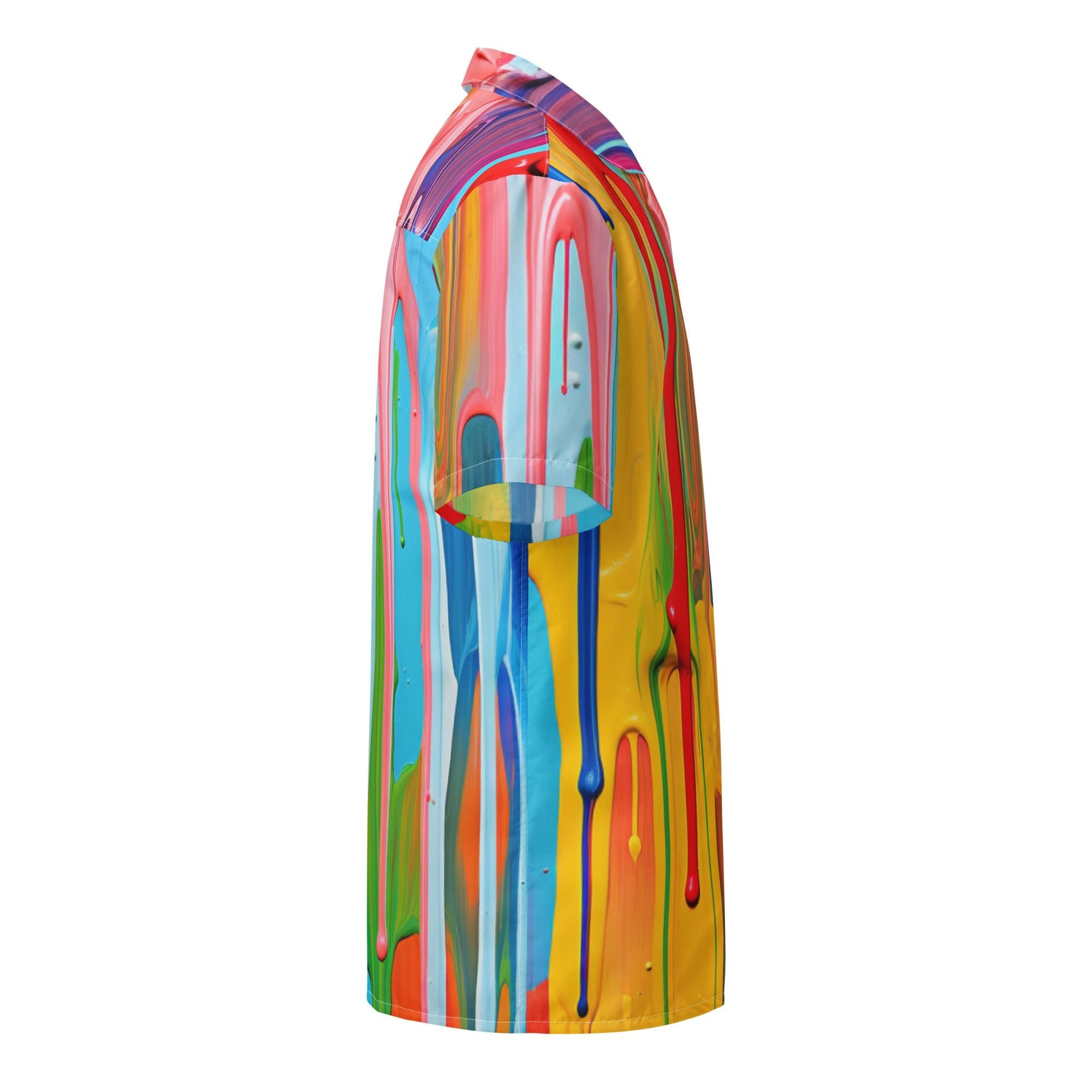 Dripping Paint Unisex button shirt - Caster Coast