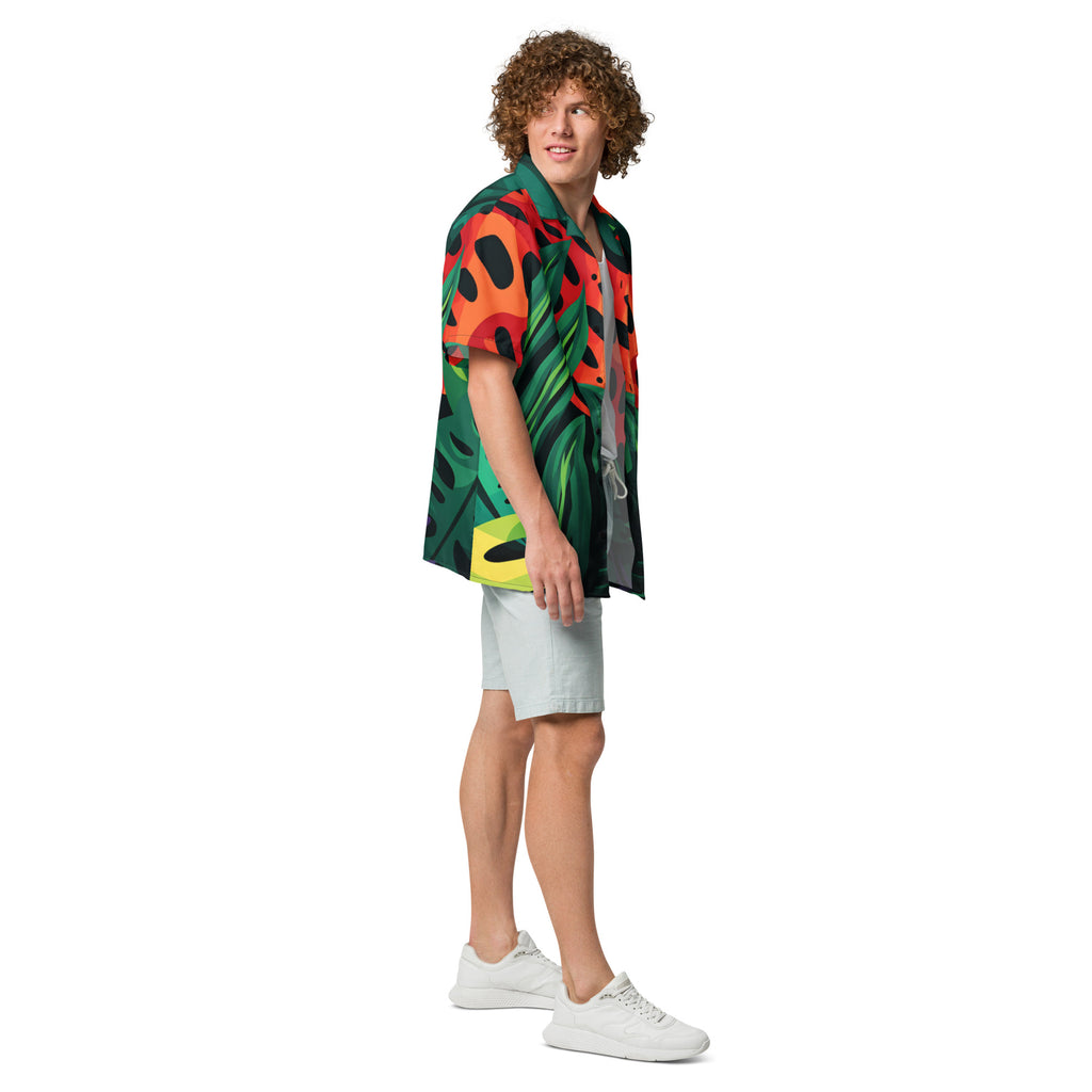 Jungle Fun Button - Up Shirt | Tropical Adventure Shirt - Caster Coast