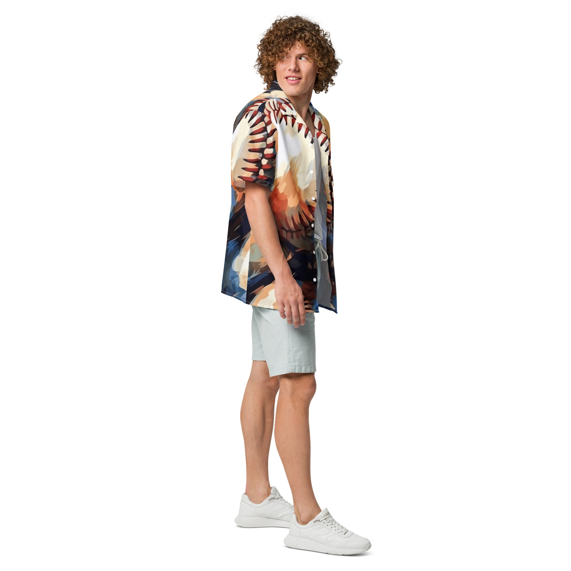 Be the Baseball Button - Up Shirt | Sports Geek Dad Shirt - Caster Coast