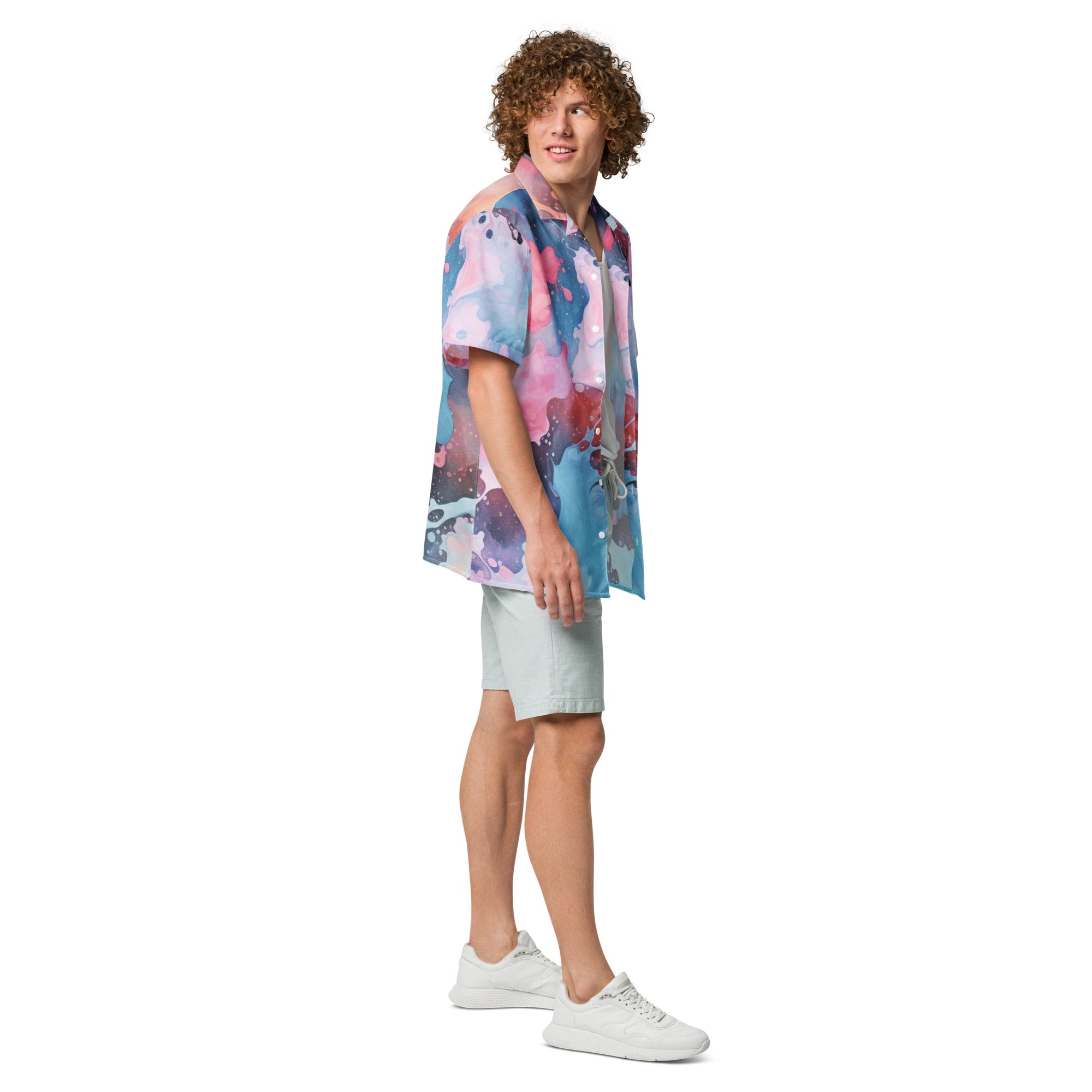 New Drip Button - Up Shirt | Abstract Art Shirt - Caster Coast