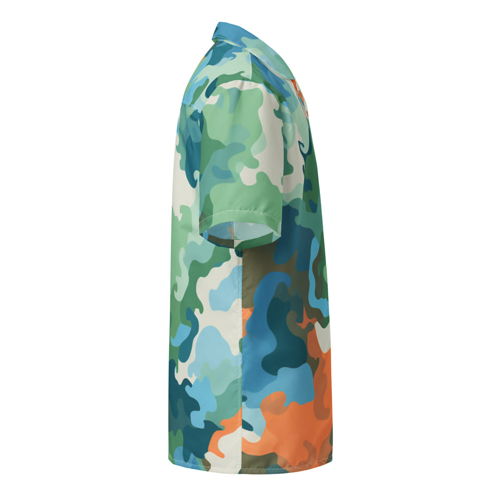 Subtle Gaming Camo Button - Down Shirt | Geek Dad Fashion - Caster Coast