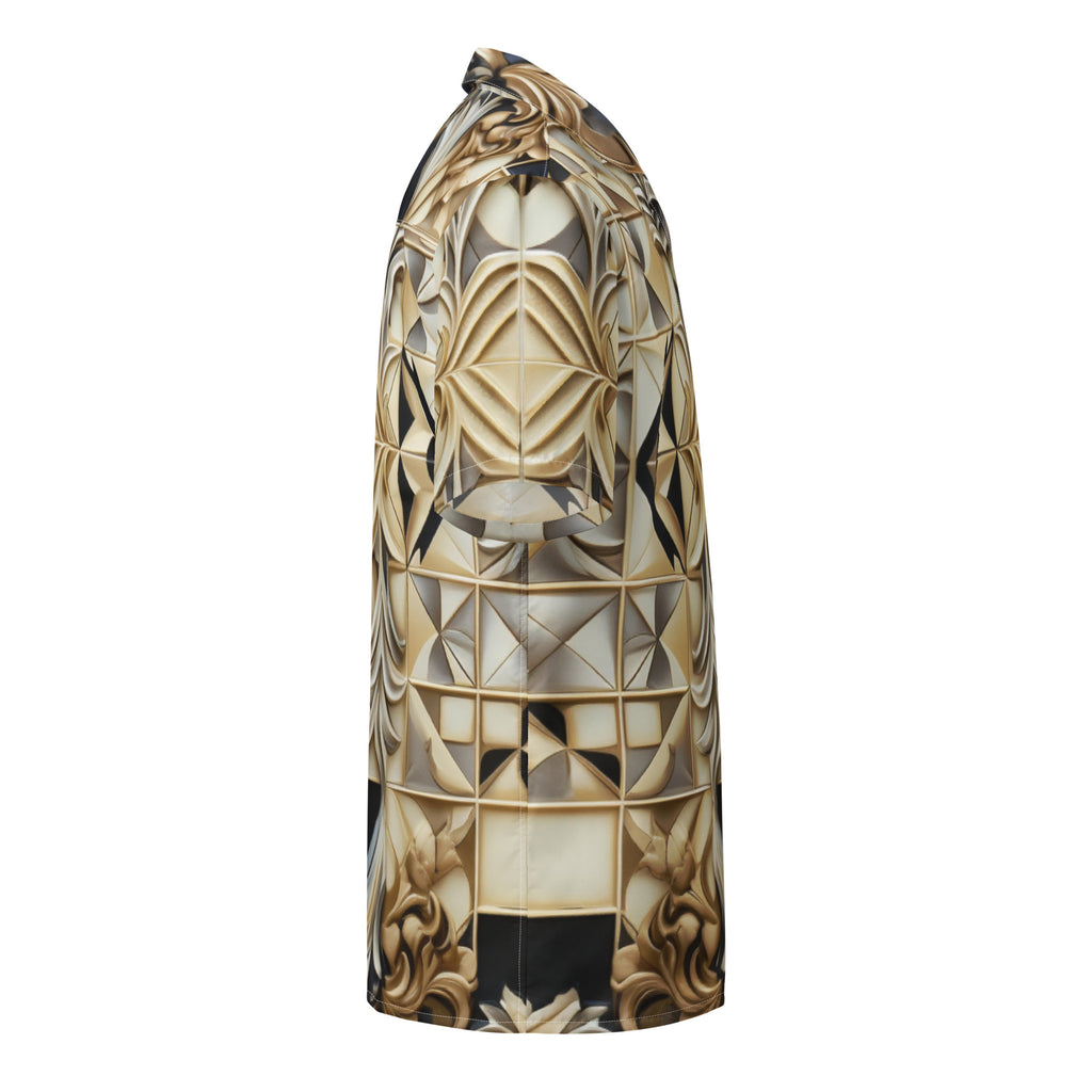 Ornate Chessboard Button - Up Shirt | Chess Pattern Shirt - Caster Coast