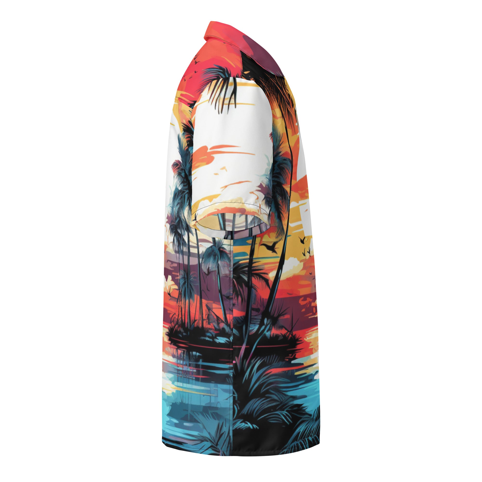 Beach Sunset Button - Up Shirt | Tropical Summer Shirt - Caster Coast