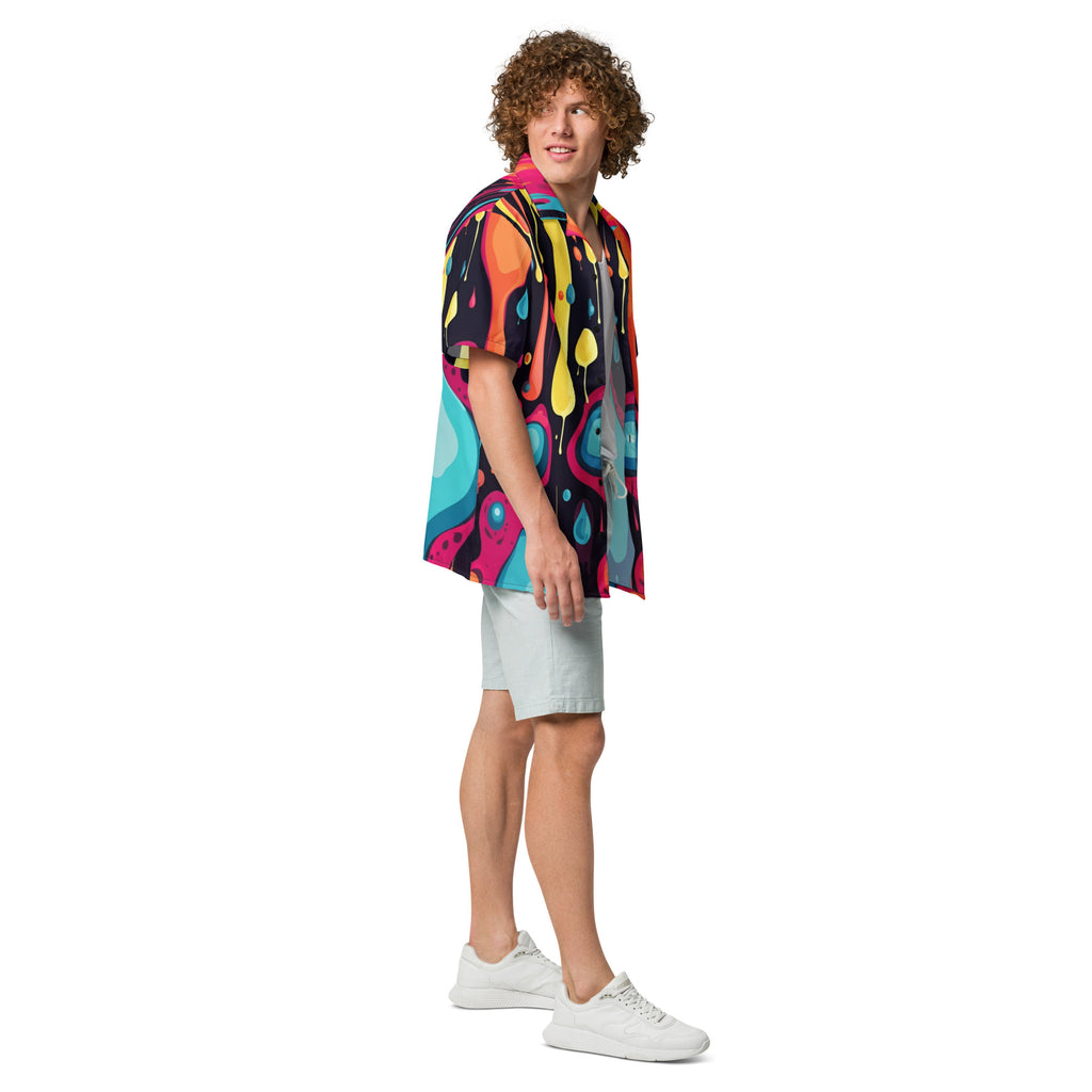 Splatterpaint Fun Button - Up | Colorful Art Shirt | Caster Coast - Caster Coast