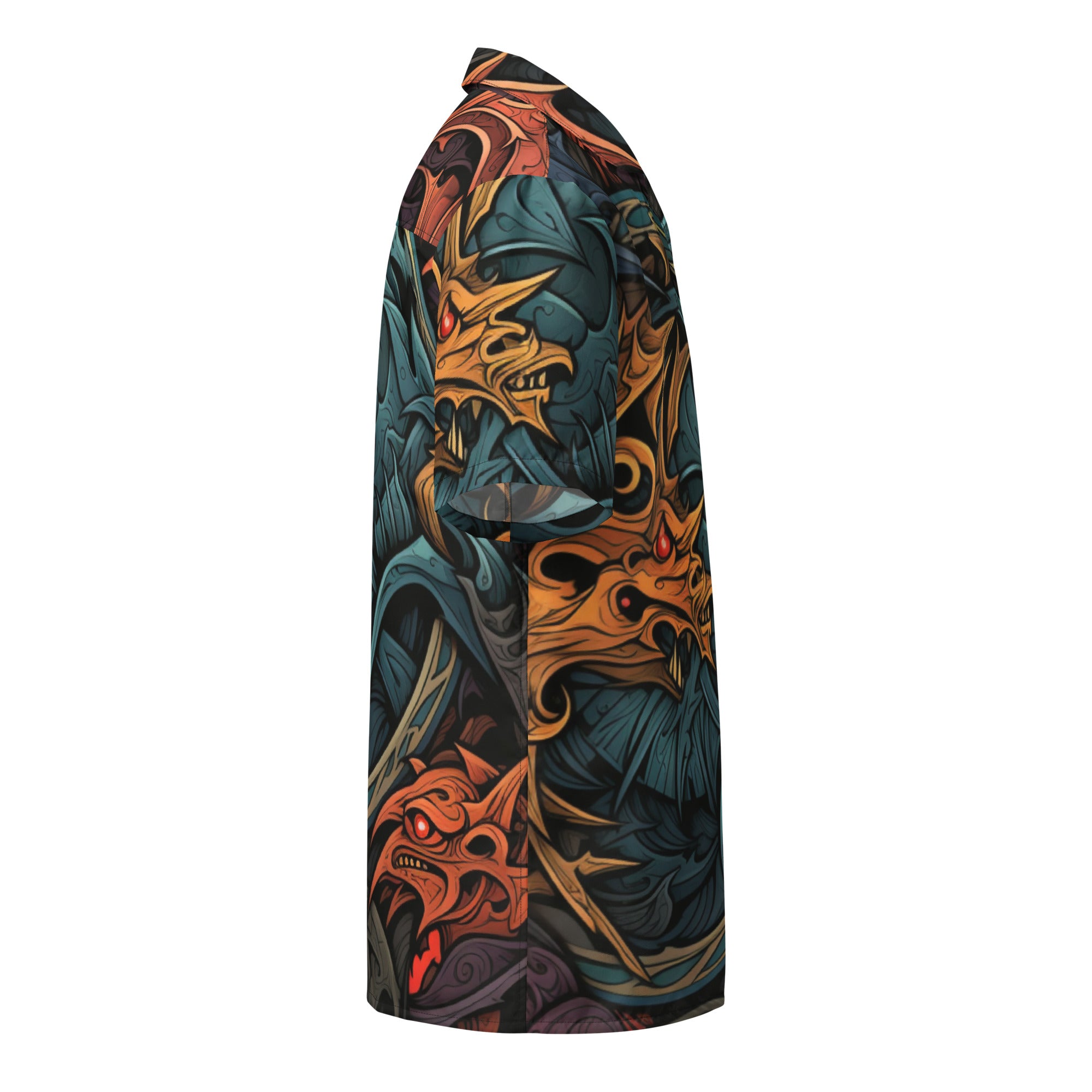 The Dragon Lord Button - Up Shirt | Fantasy Dragon Shirt - Caster Coast