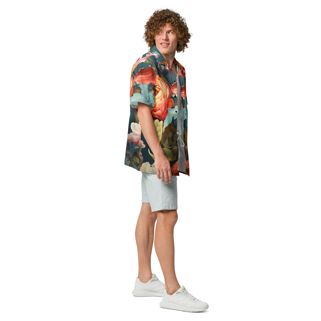 NPC Vacation Shirt | Funny Gamer Dad Floral Button - Up - Caster Coast