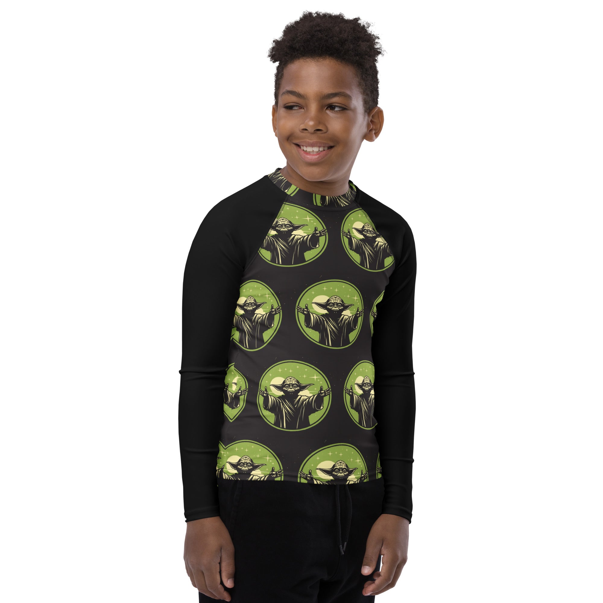 Yoda Fan Art Youth Rash Guard - Caster Coast