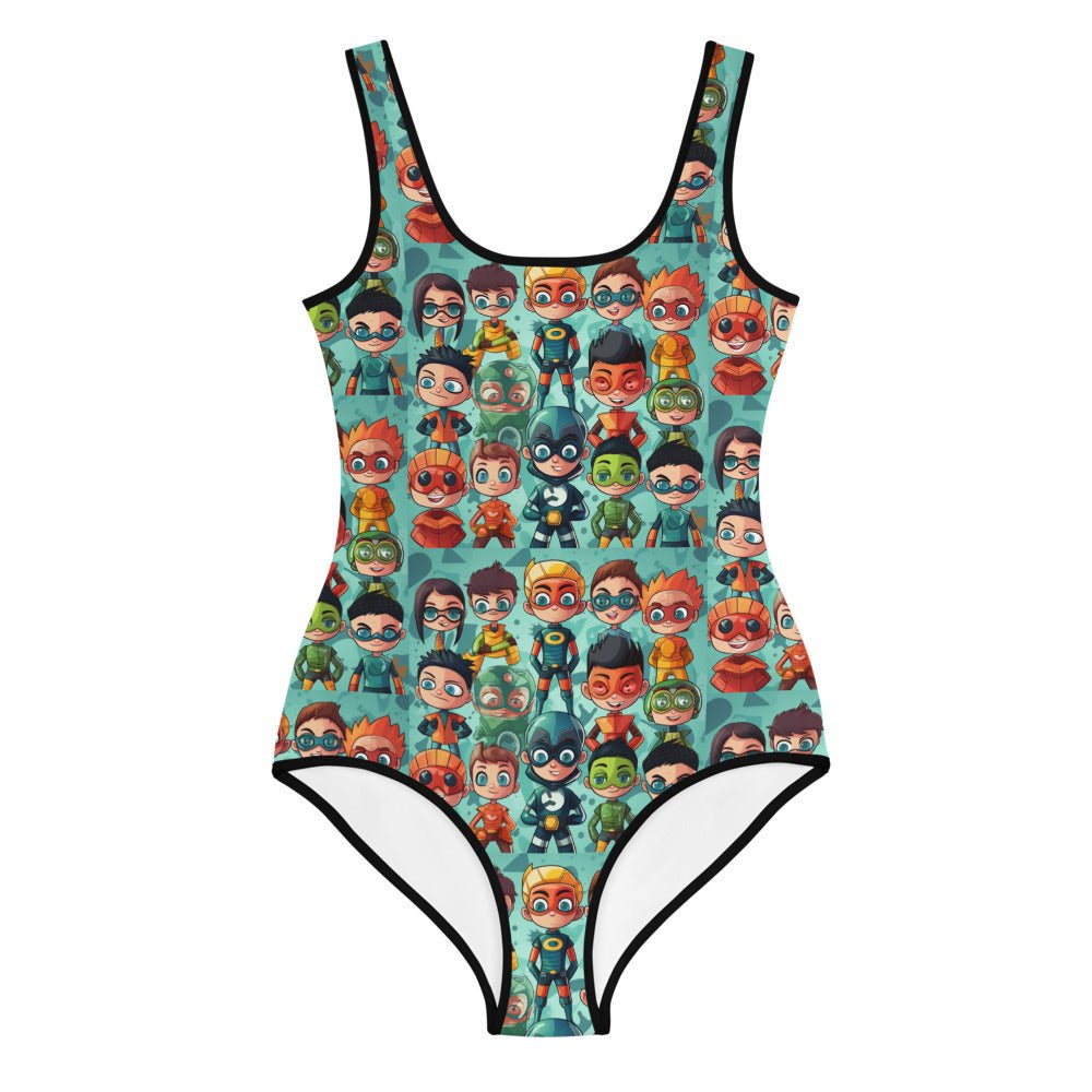 Mini Heroes All - Over Print Youth Swimsuit - Caster Coast