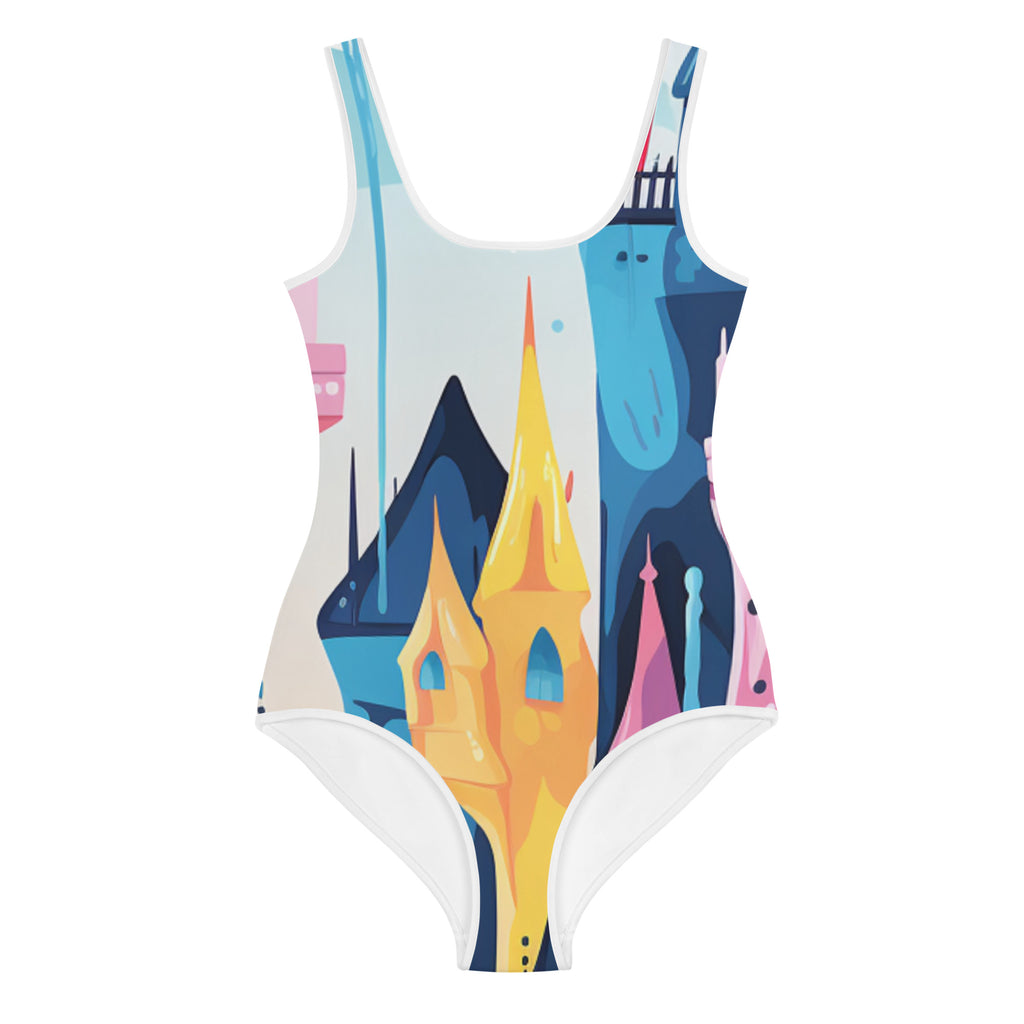 Princess Castle All - Over Print Youth Swimsuit - Caster Coast