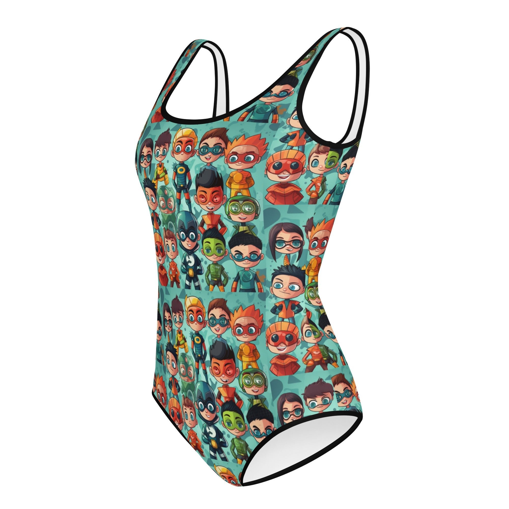 Mini Heroes All - Over Print Youth Swimsuit - Caster Coast