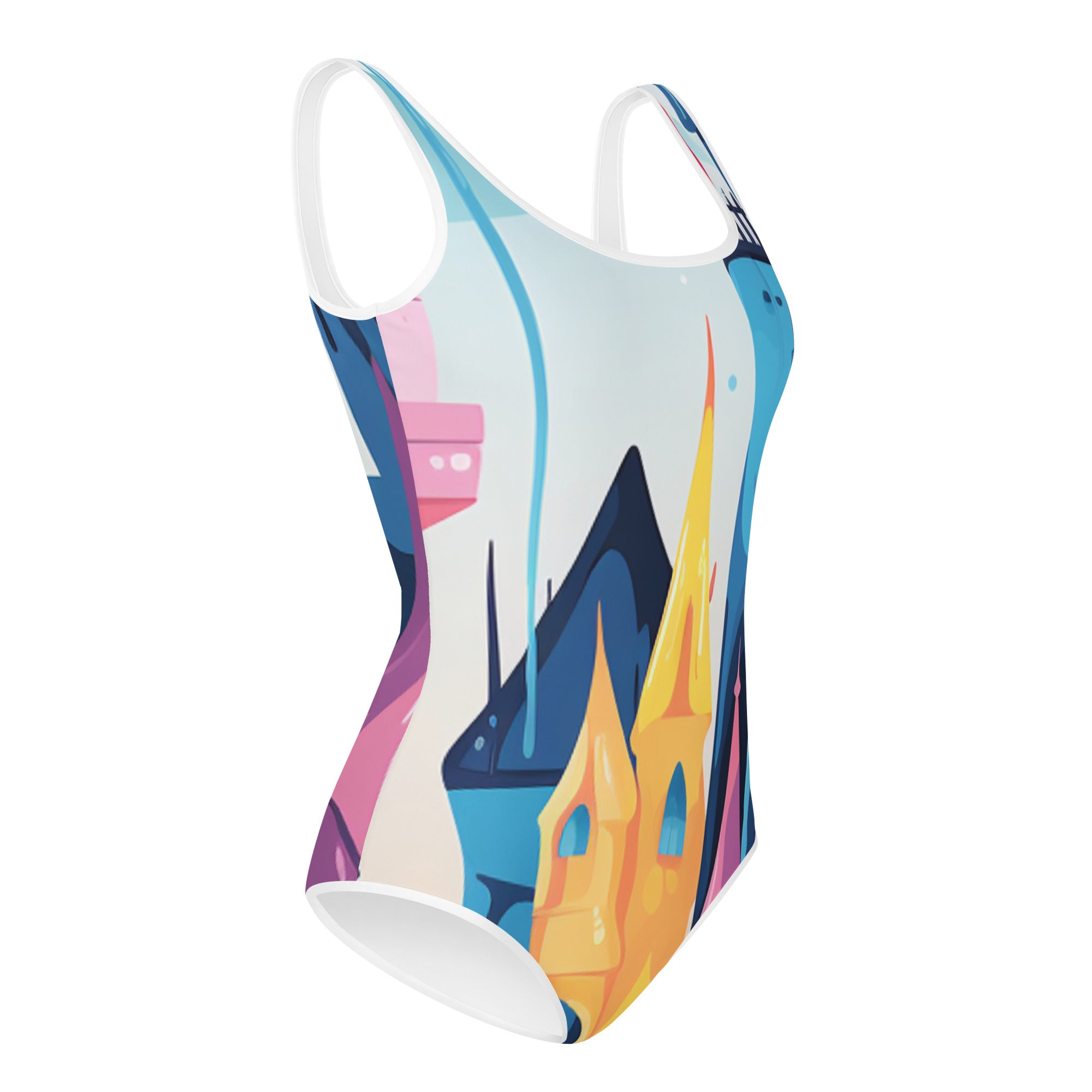 Princess Castle All - Over Print Youth Swimsuit - Caster Coast