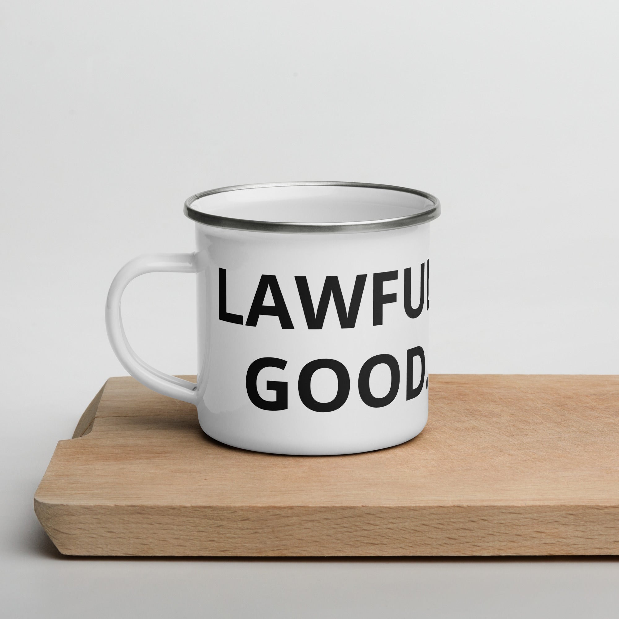 Lawful Good Ranger D&D Mug | Dungeons and Dragons Enamel Camp Cup - Caster Coast