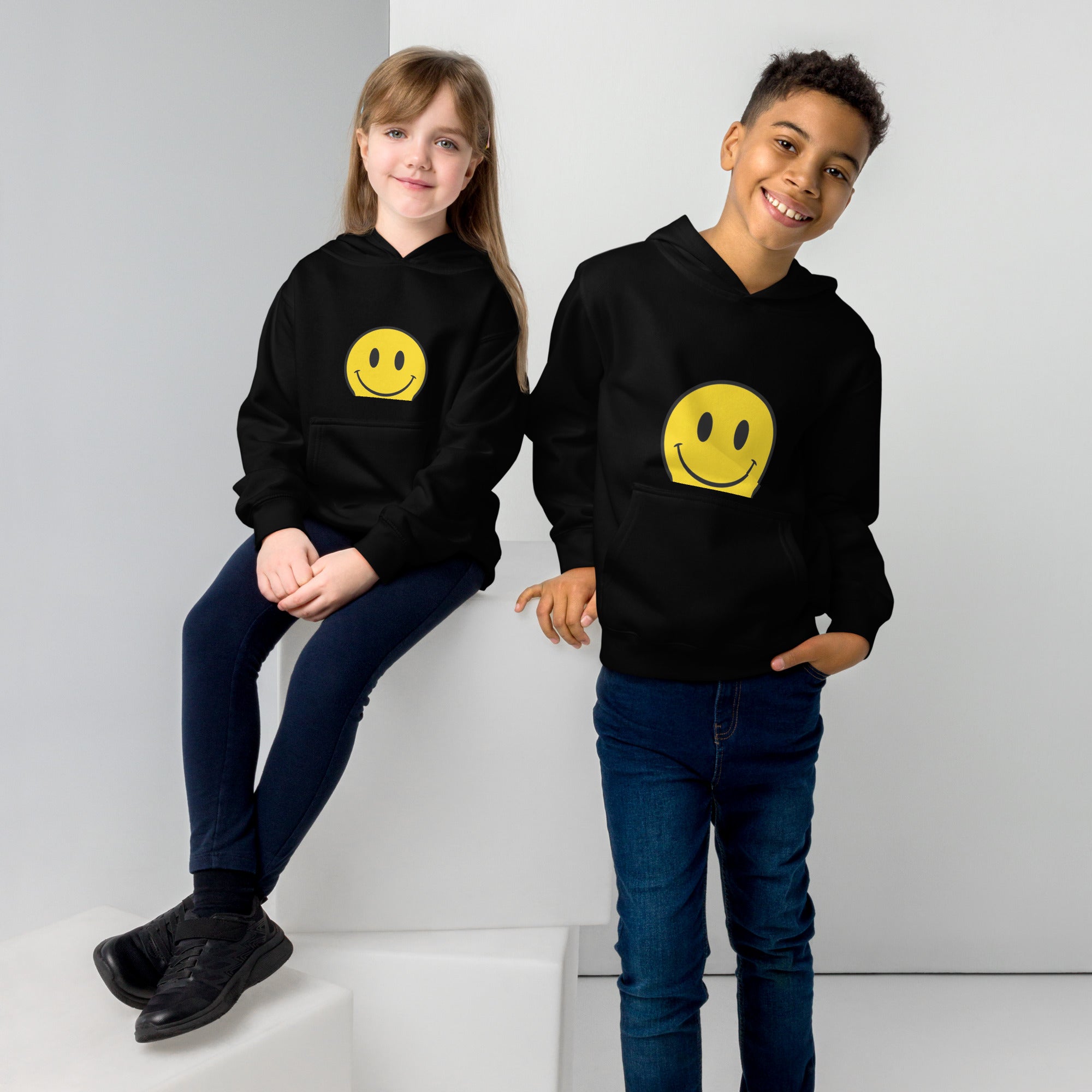 Melting Smiley - Kids fleece hoodie - Caster Coast