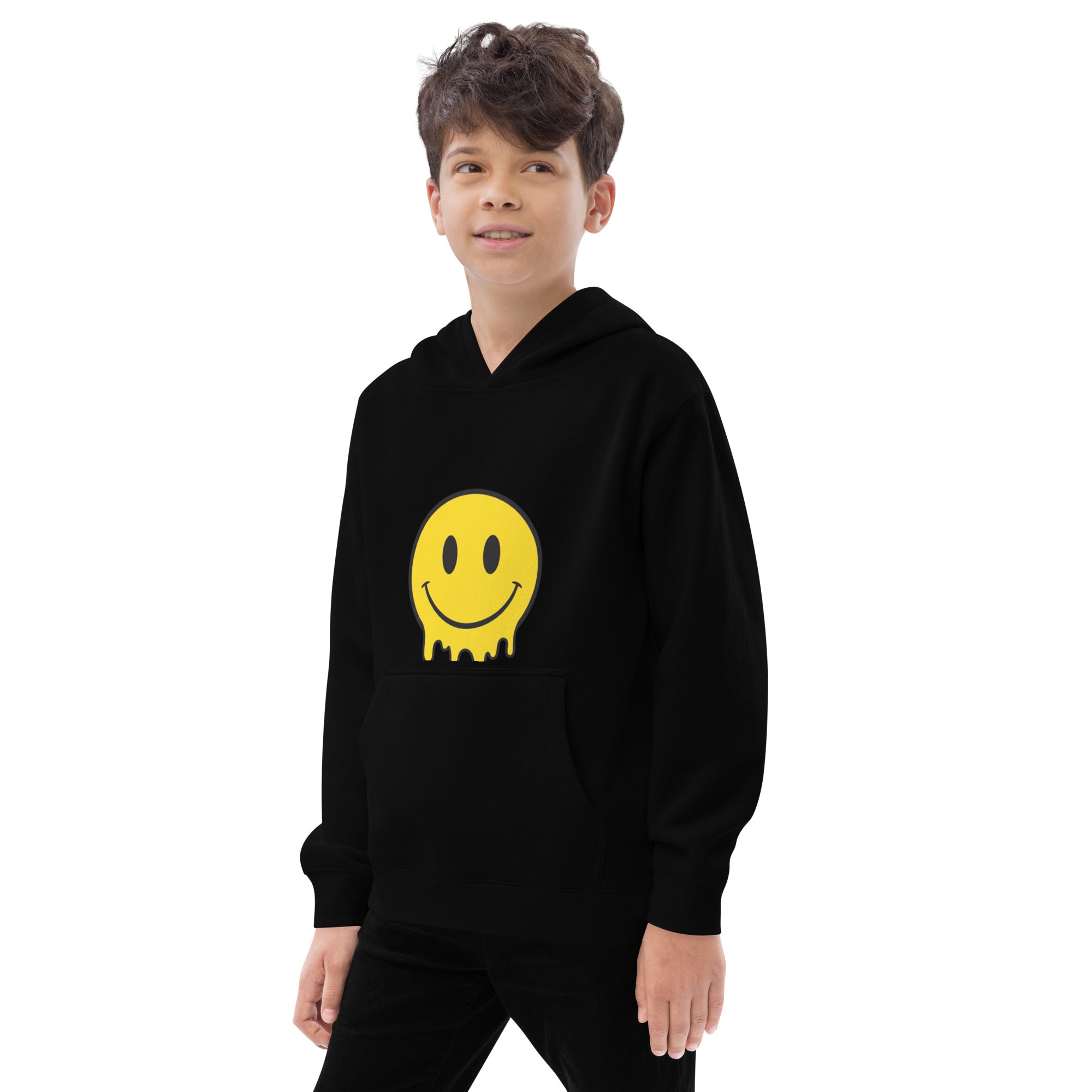 Melting Smiley - Kids fleece hoodie - Caster Coast
