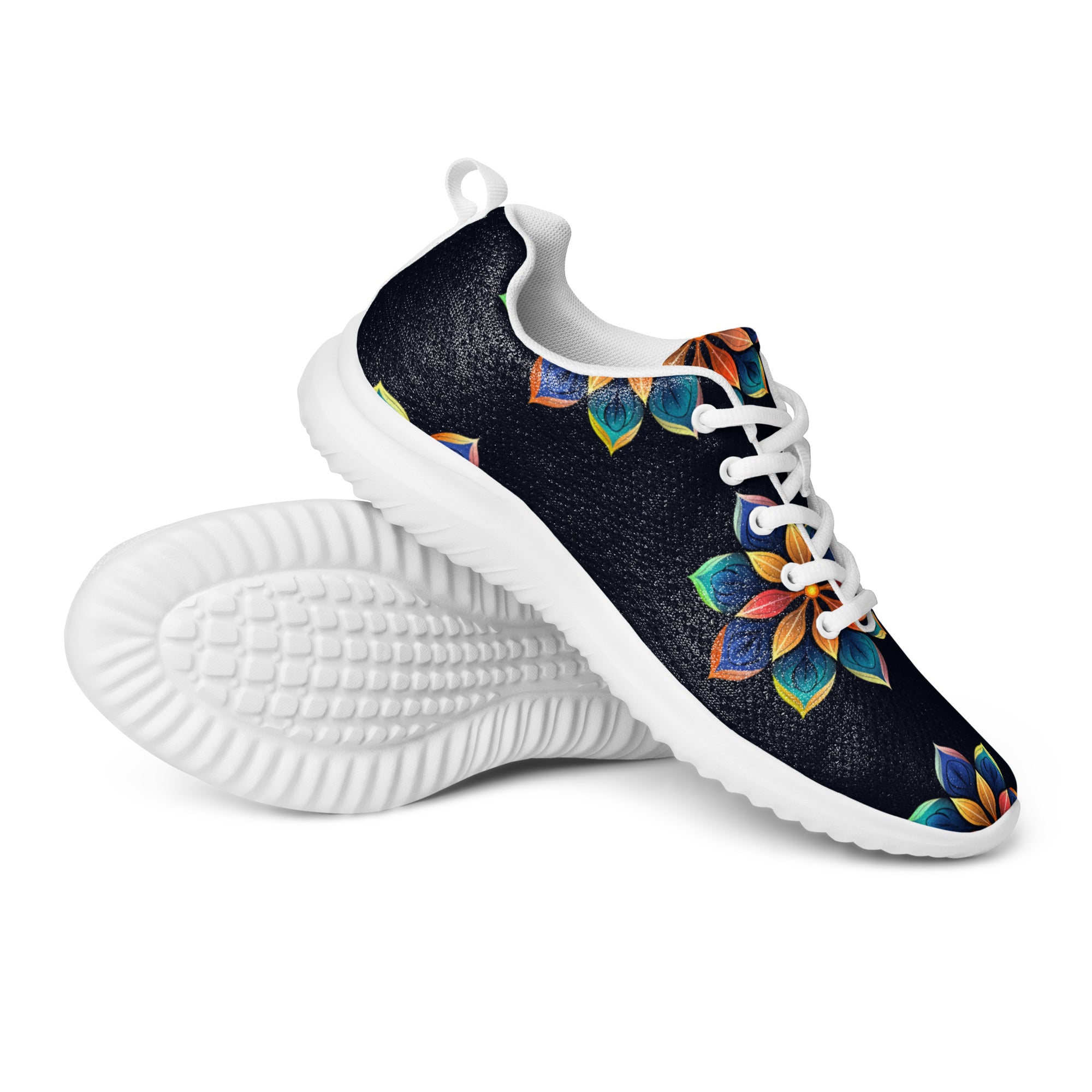 Floral men’s athletic shoes - Caster Coast