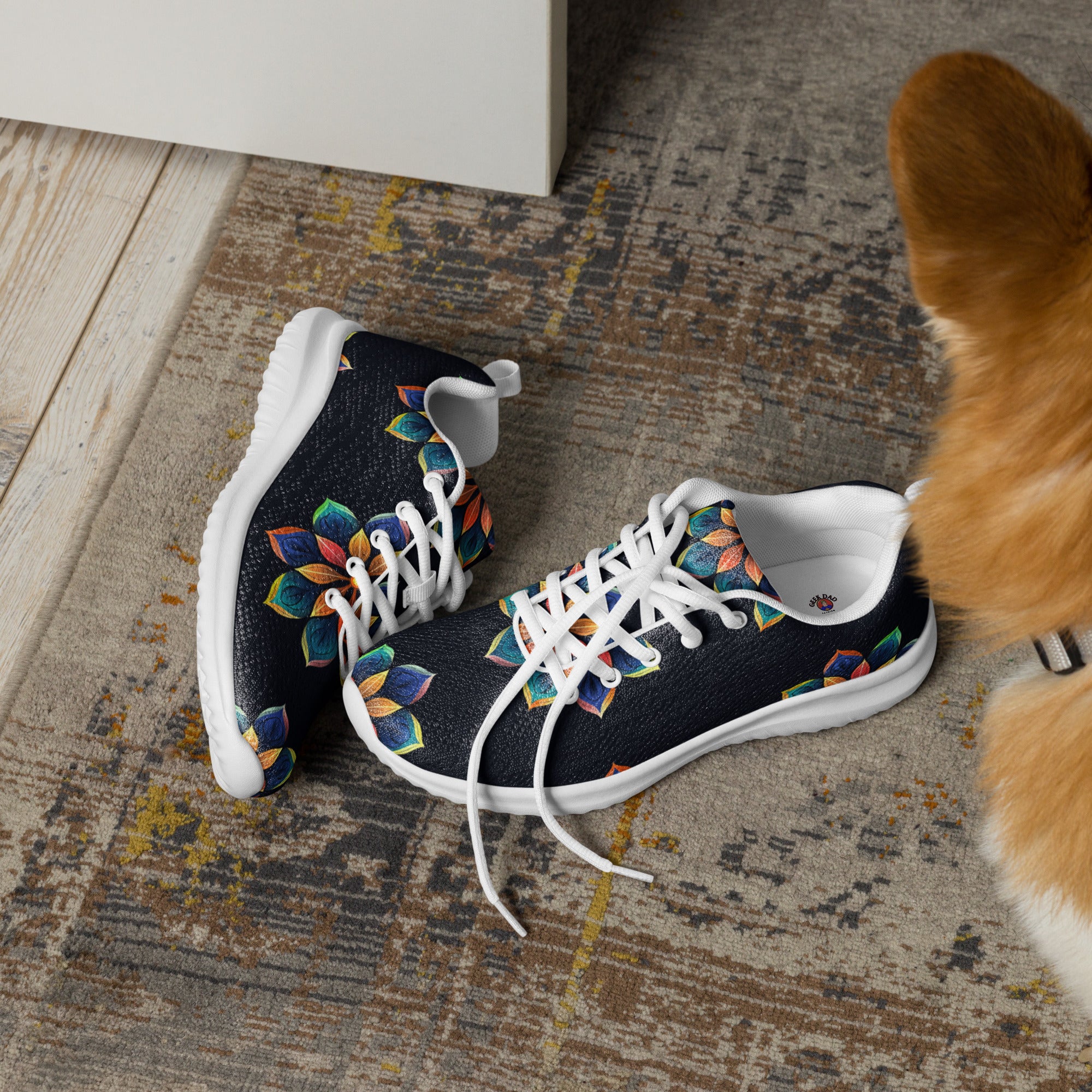 Floral men’s athletic shoes - Caster Coast