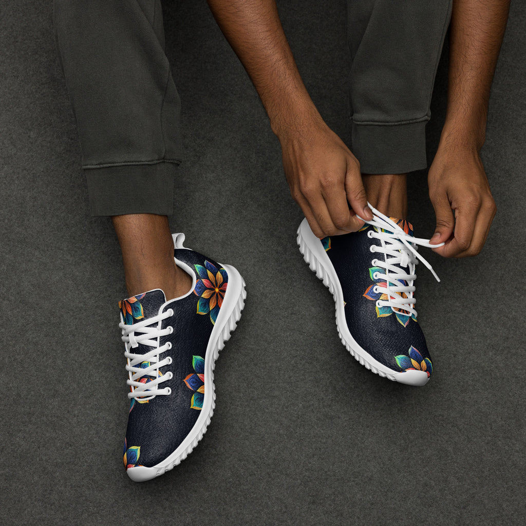 Floral men’s athletic shoes - Caster Coast
