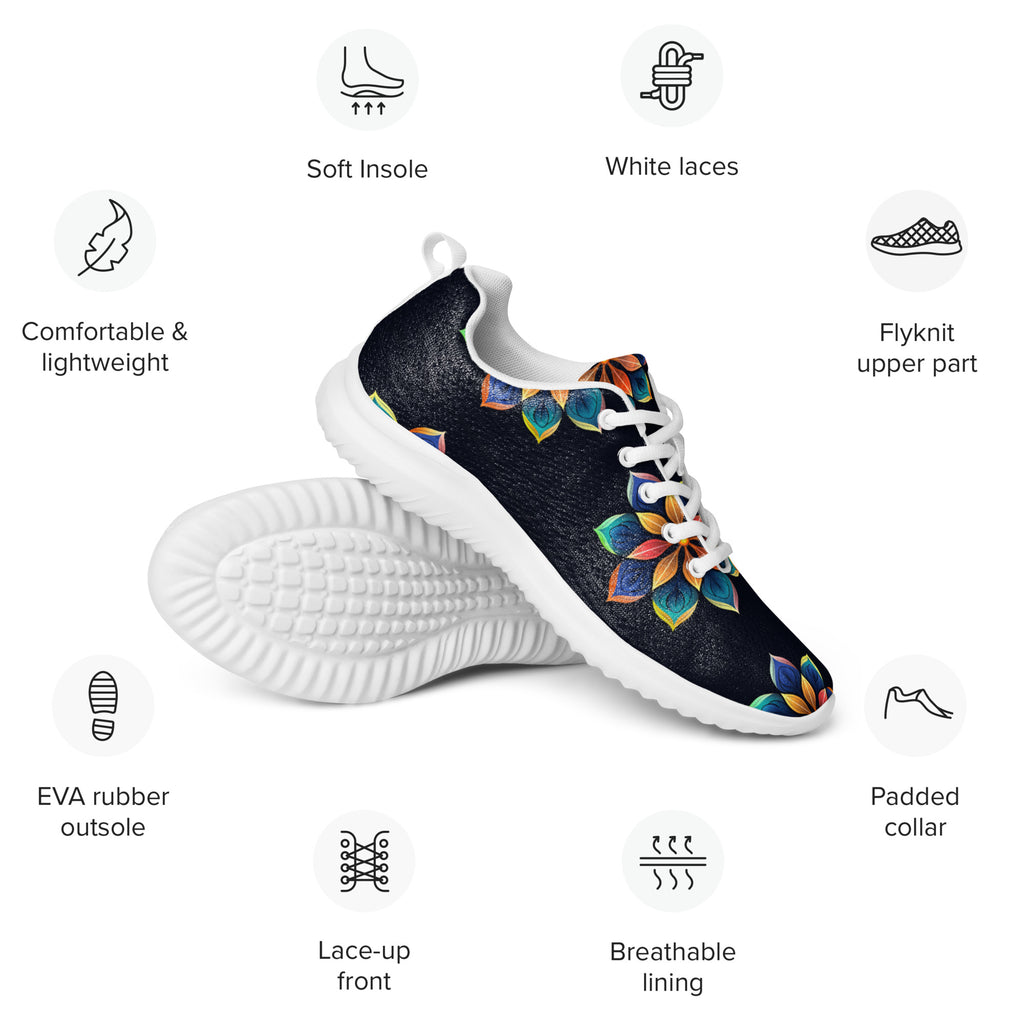 Floral men’s athletic shoes - Caster Coast