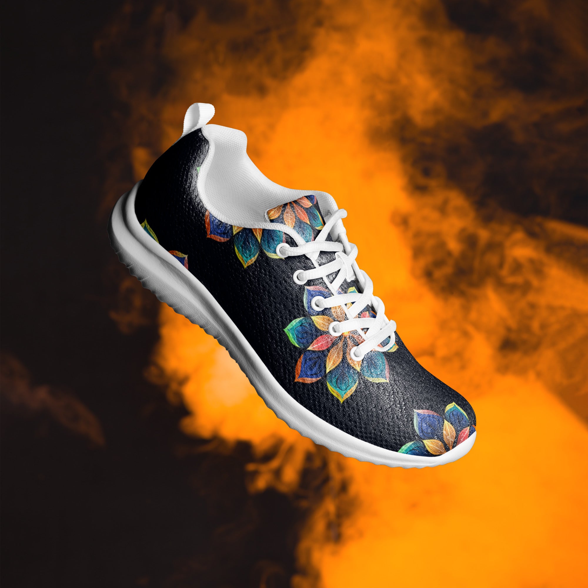 Floral men’s athletic shoes - Caster Coast