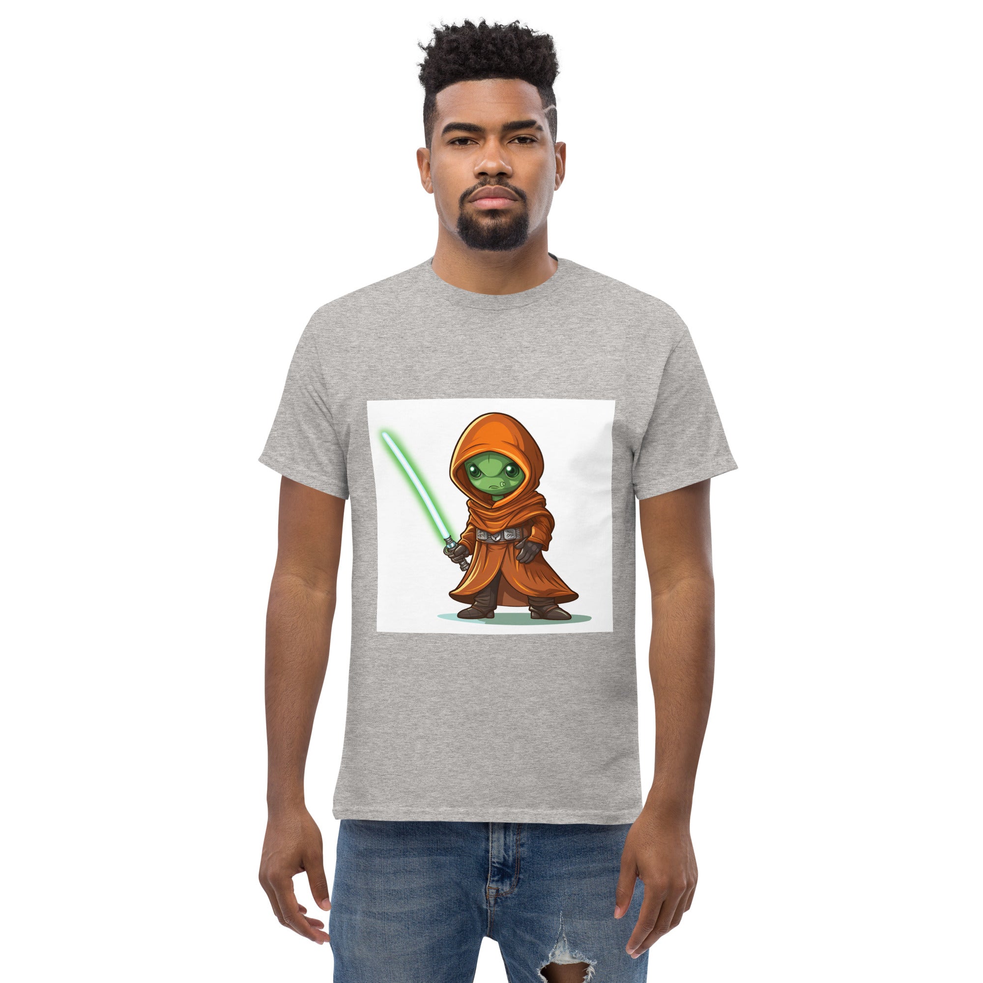 Green Alien Jedi men's classic tee - Caster Coast