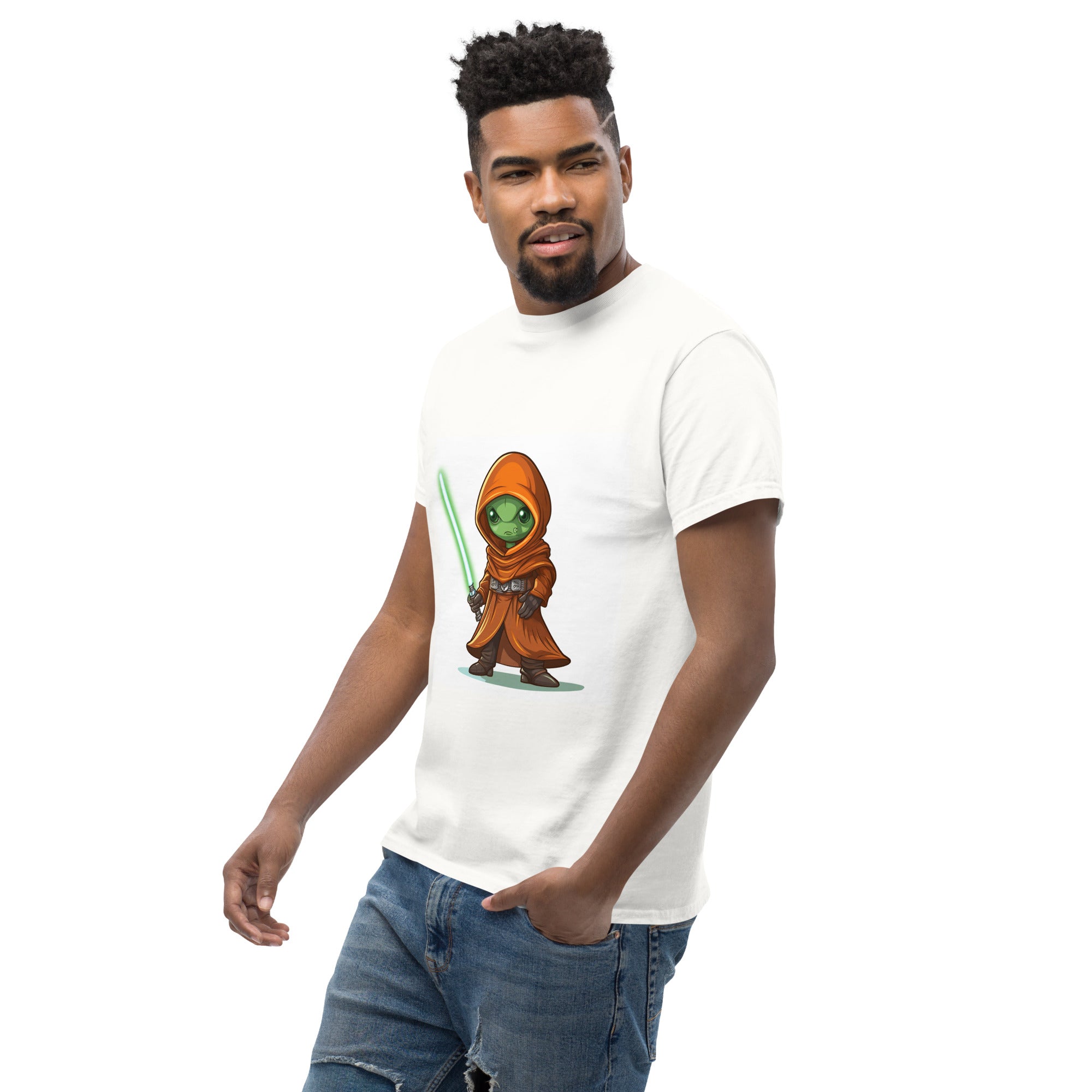Green Alien Jedi men's classic tee - Caster Coast