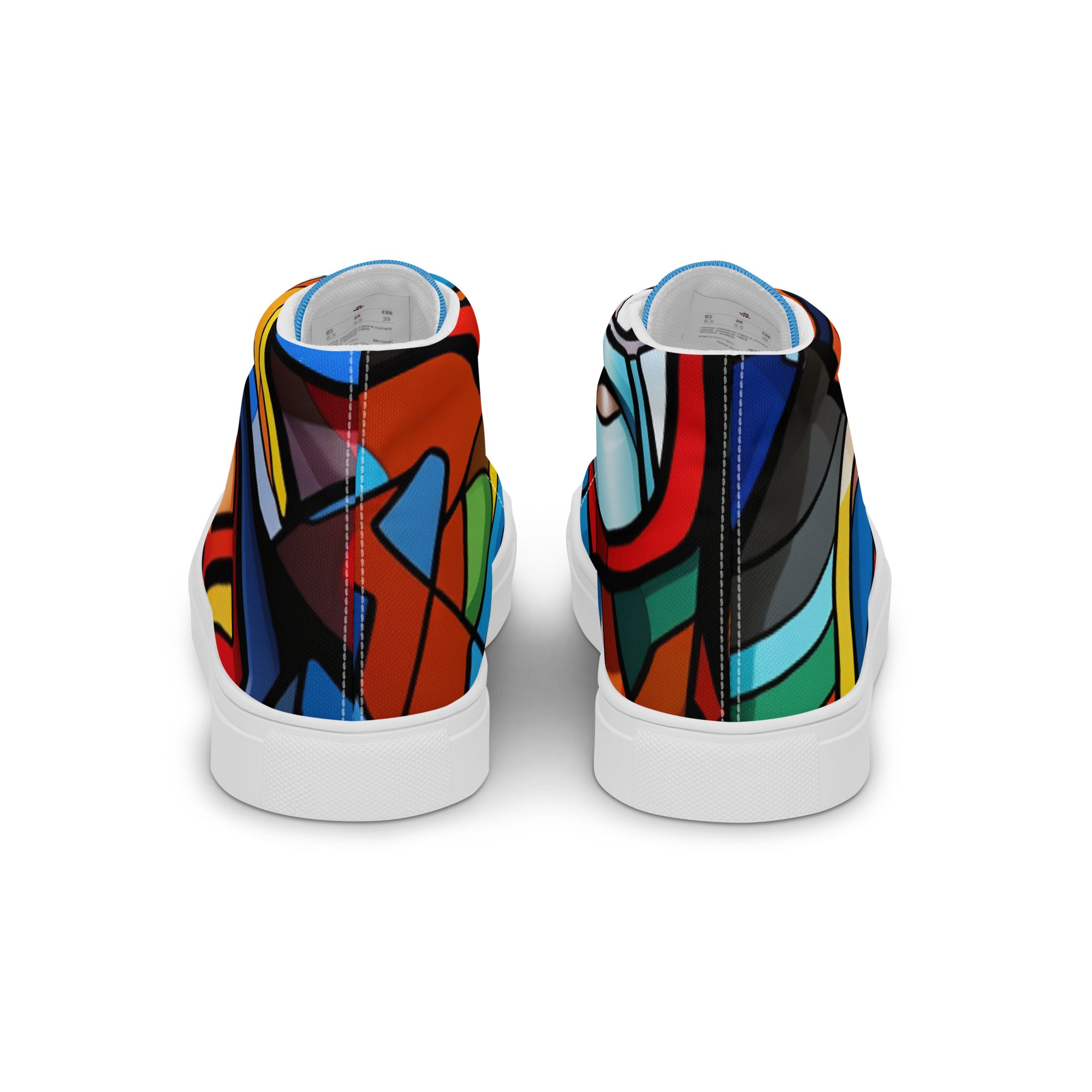Abstract Heroes Men’s high top canvas shoes - Caster Coast
