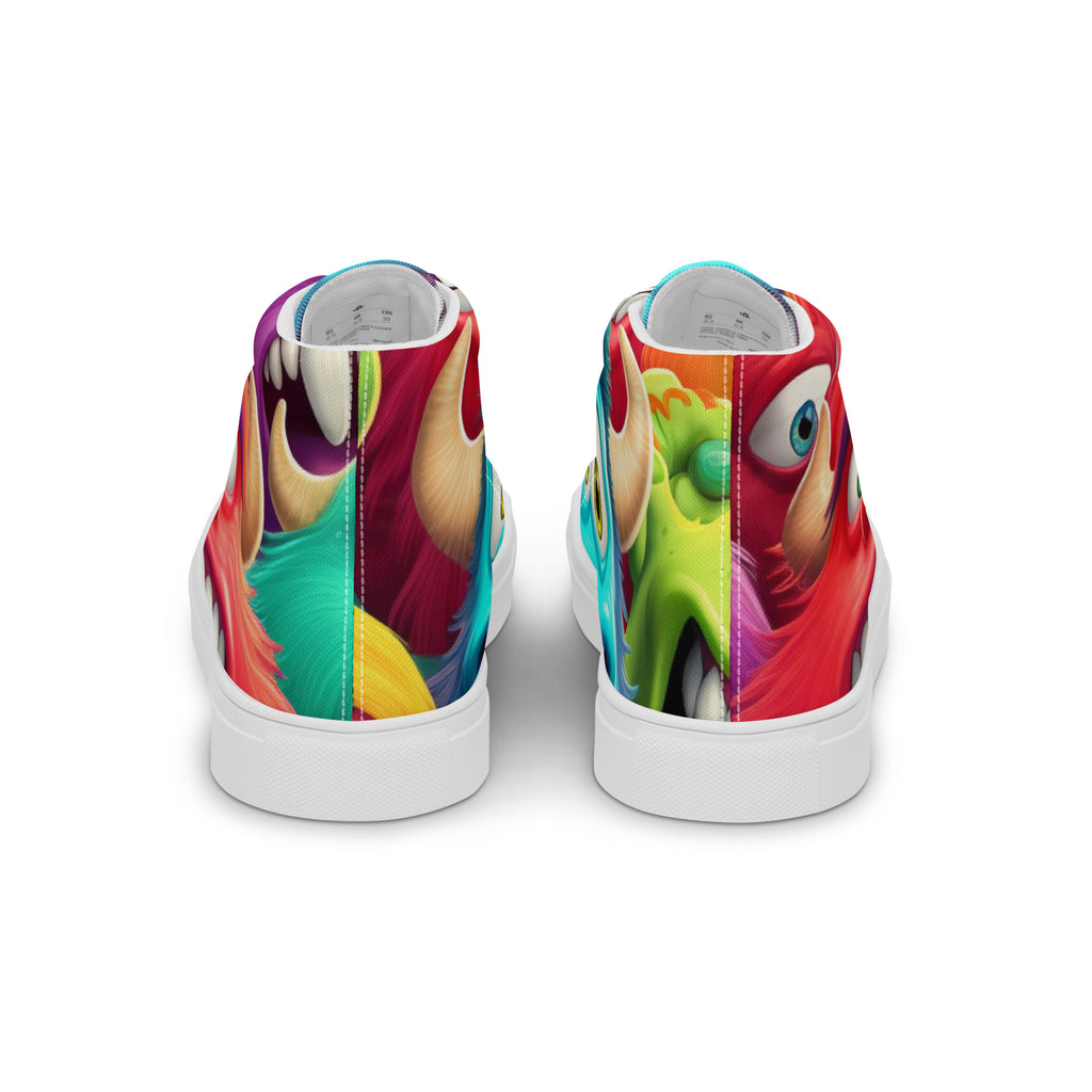 Funky Monsters Men’s high top canvas shoes - Caster Coast